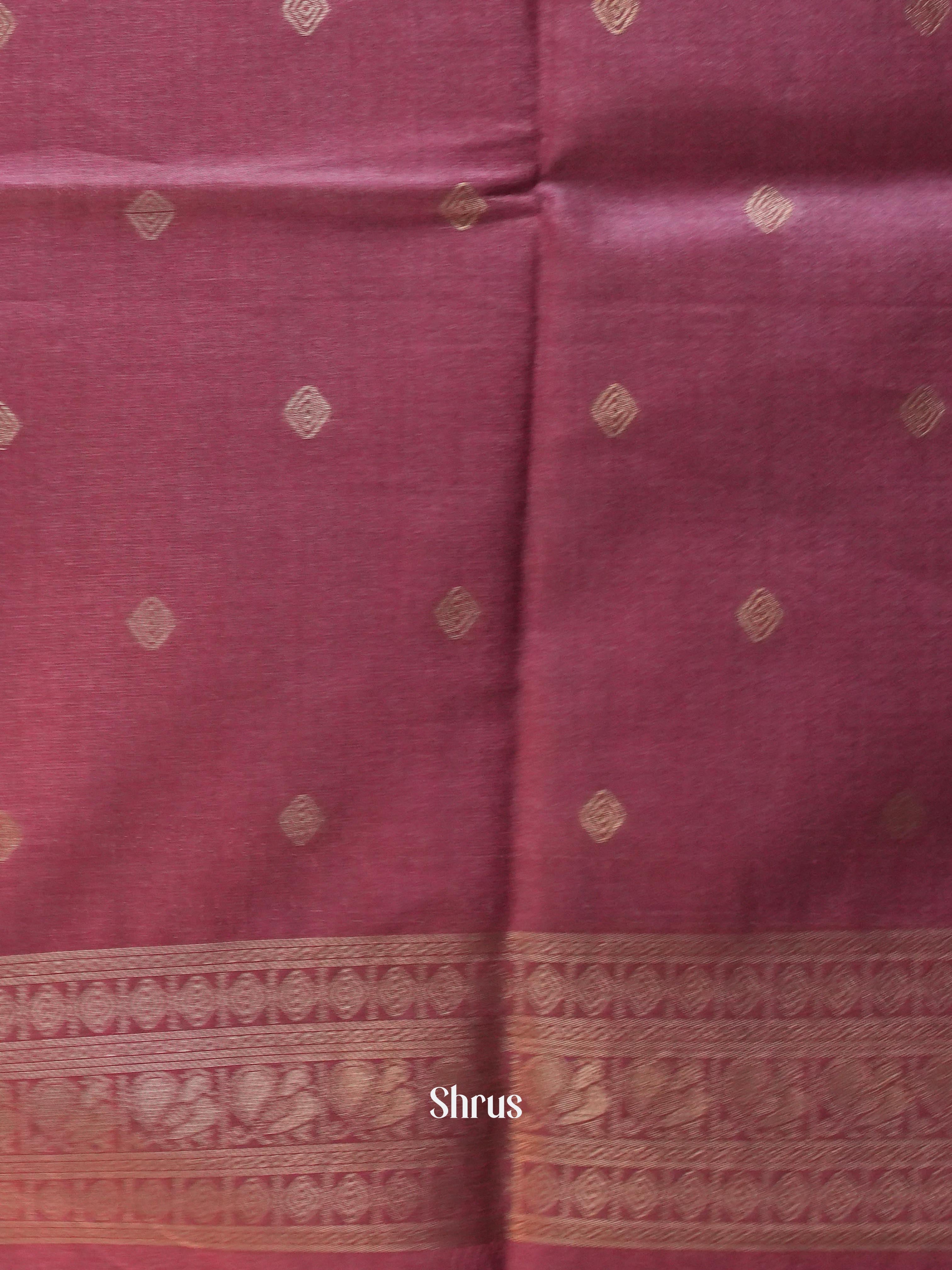grey & Pink - Semi Tussar Saree - Shop on Shrus.com
