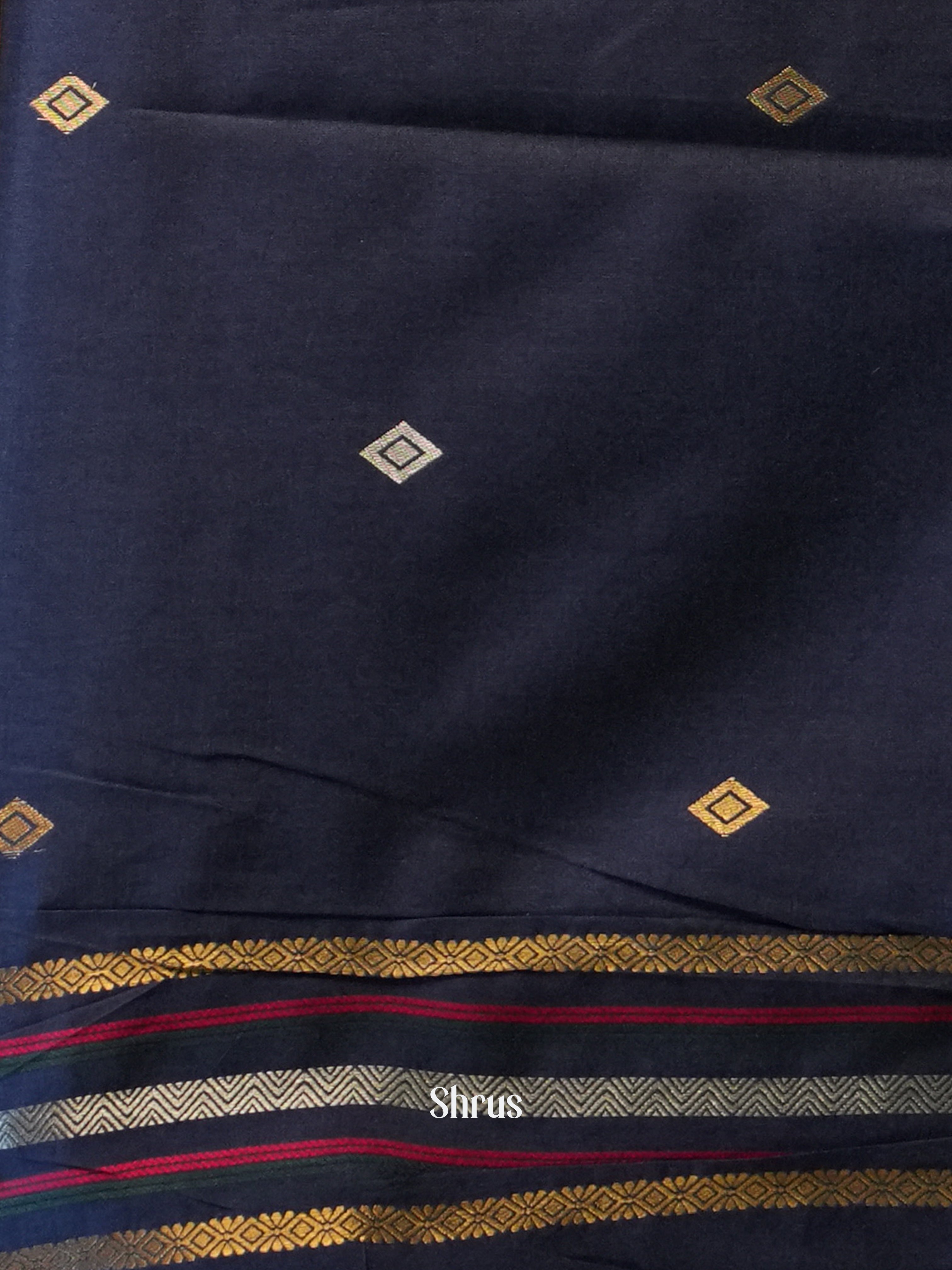 Grey & Blue - Semi Tussar Saree - Shop on Shrus.com