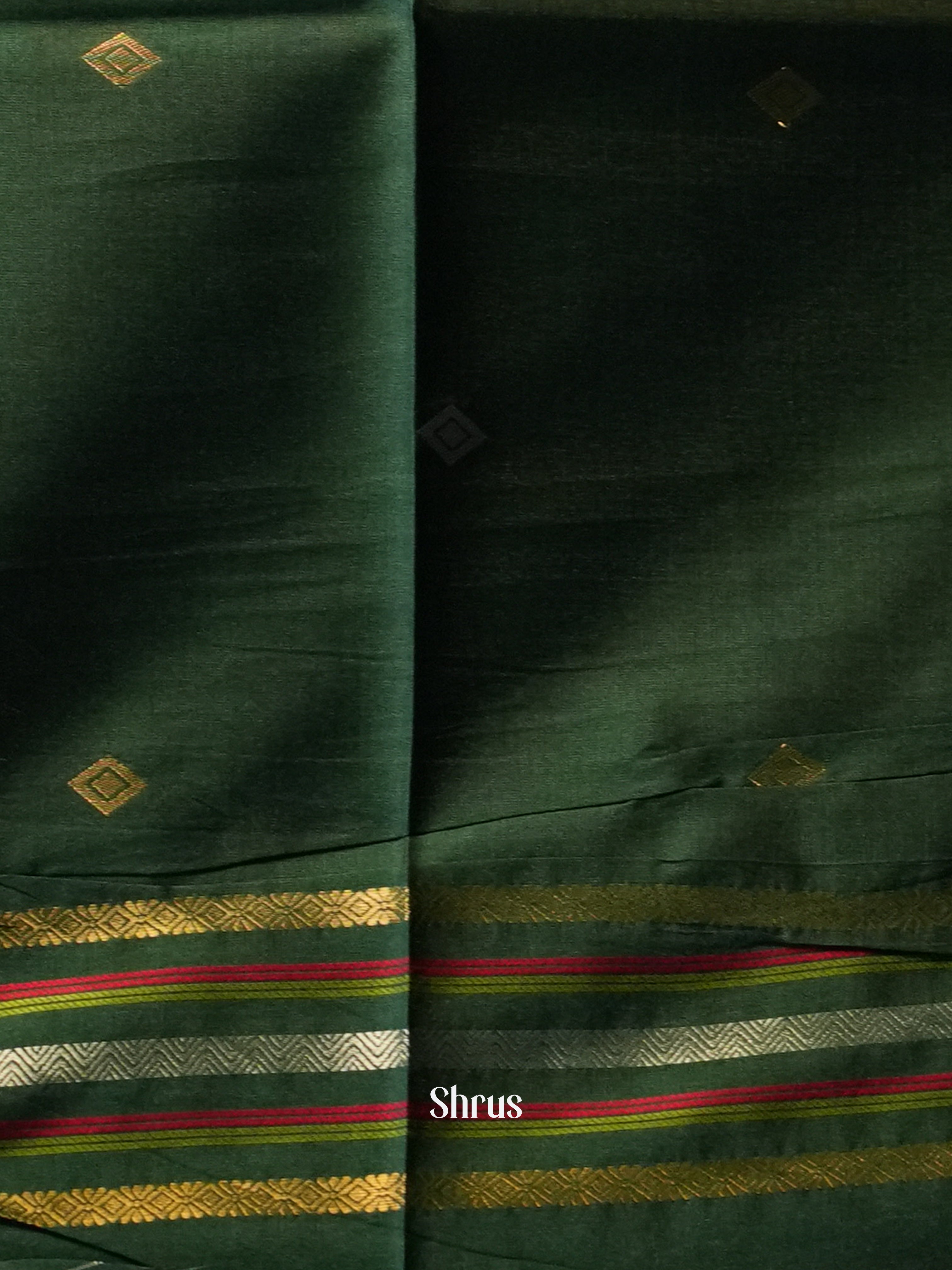 Green - Semi Tussar Saree - Shop on Shrus.com
