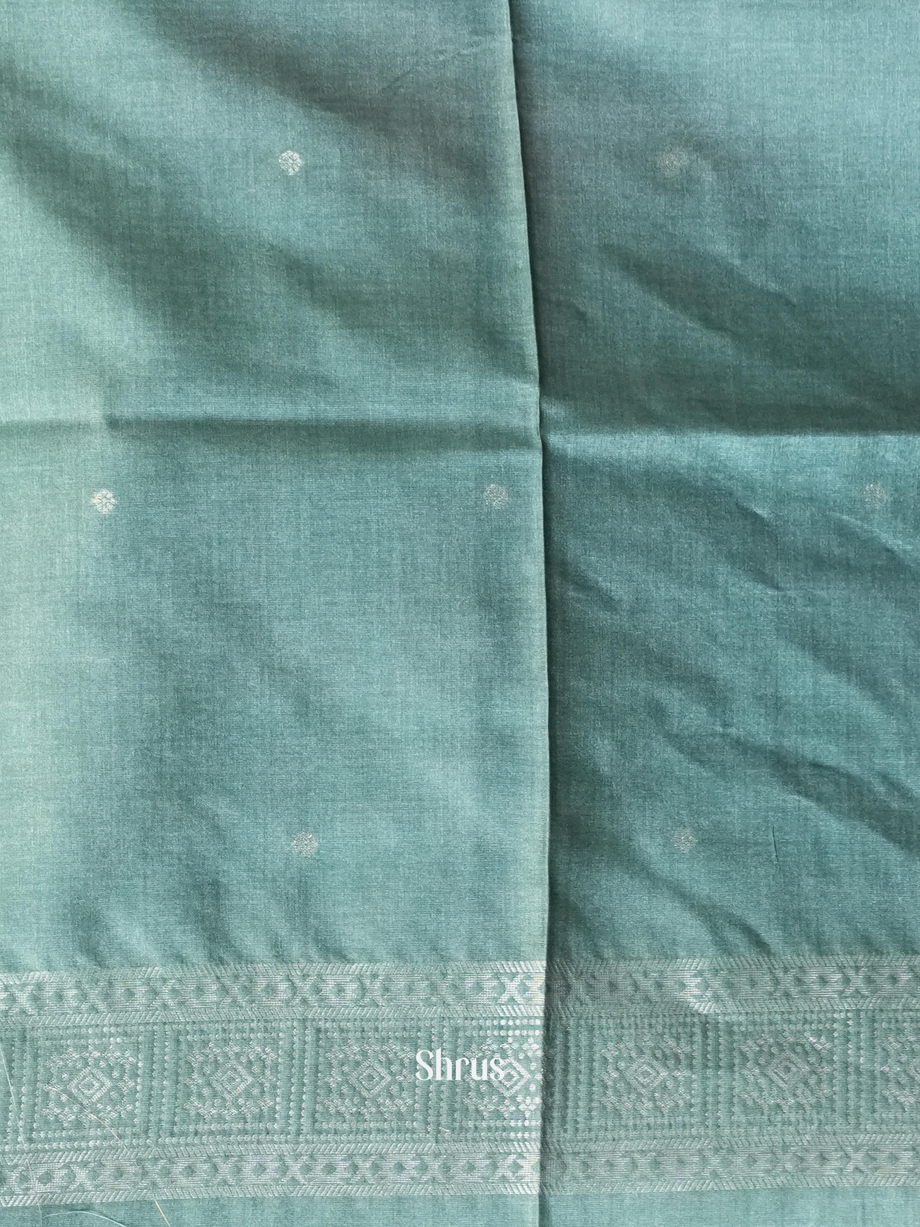 Pink & grey - Semi Tussar Saree - Shop on Shrus.com