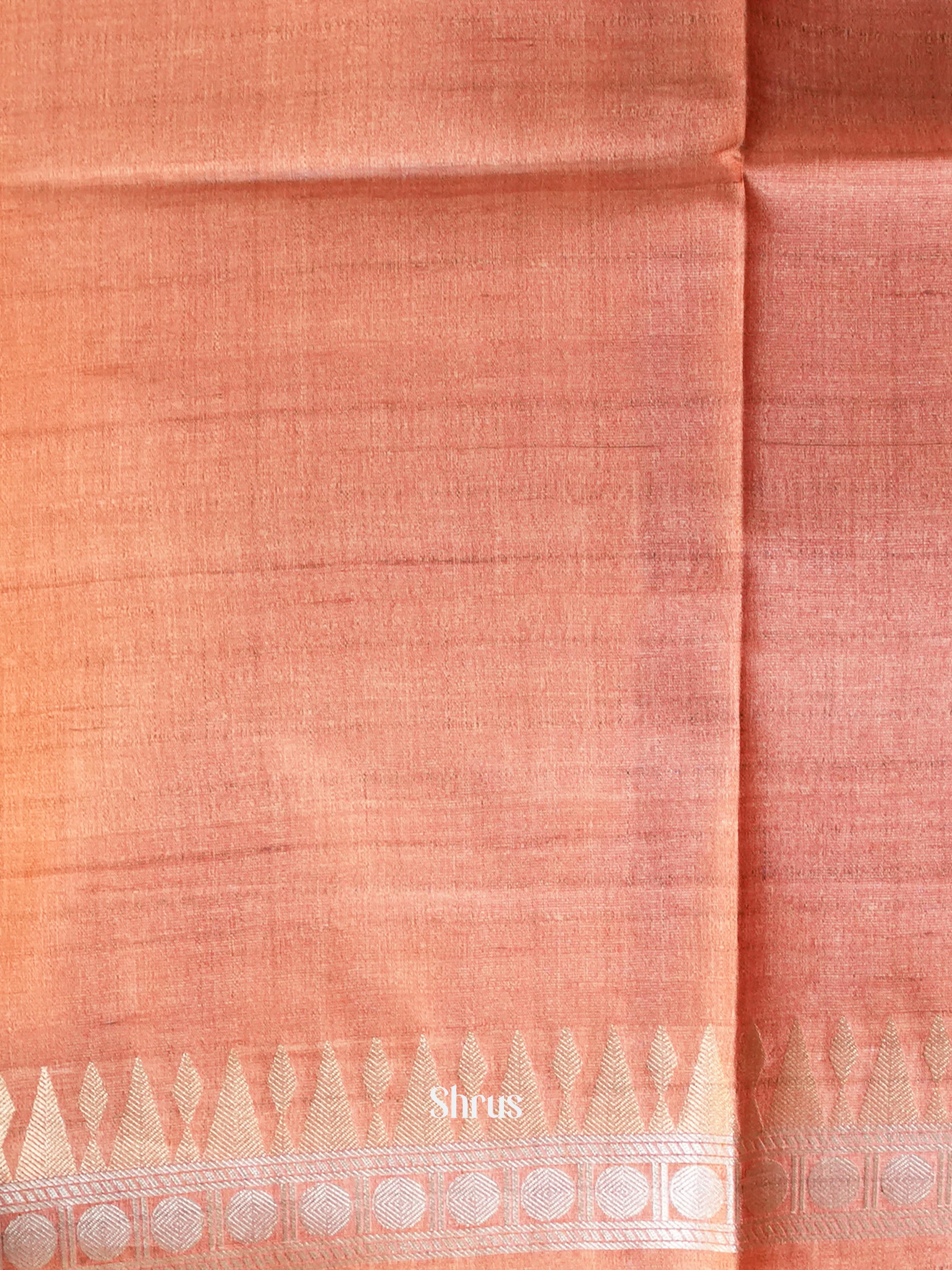 Brown & Brick - Semi Tussar Saree - Shop on Shrus.com