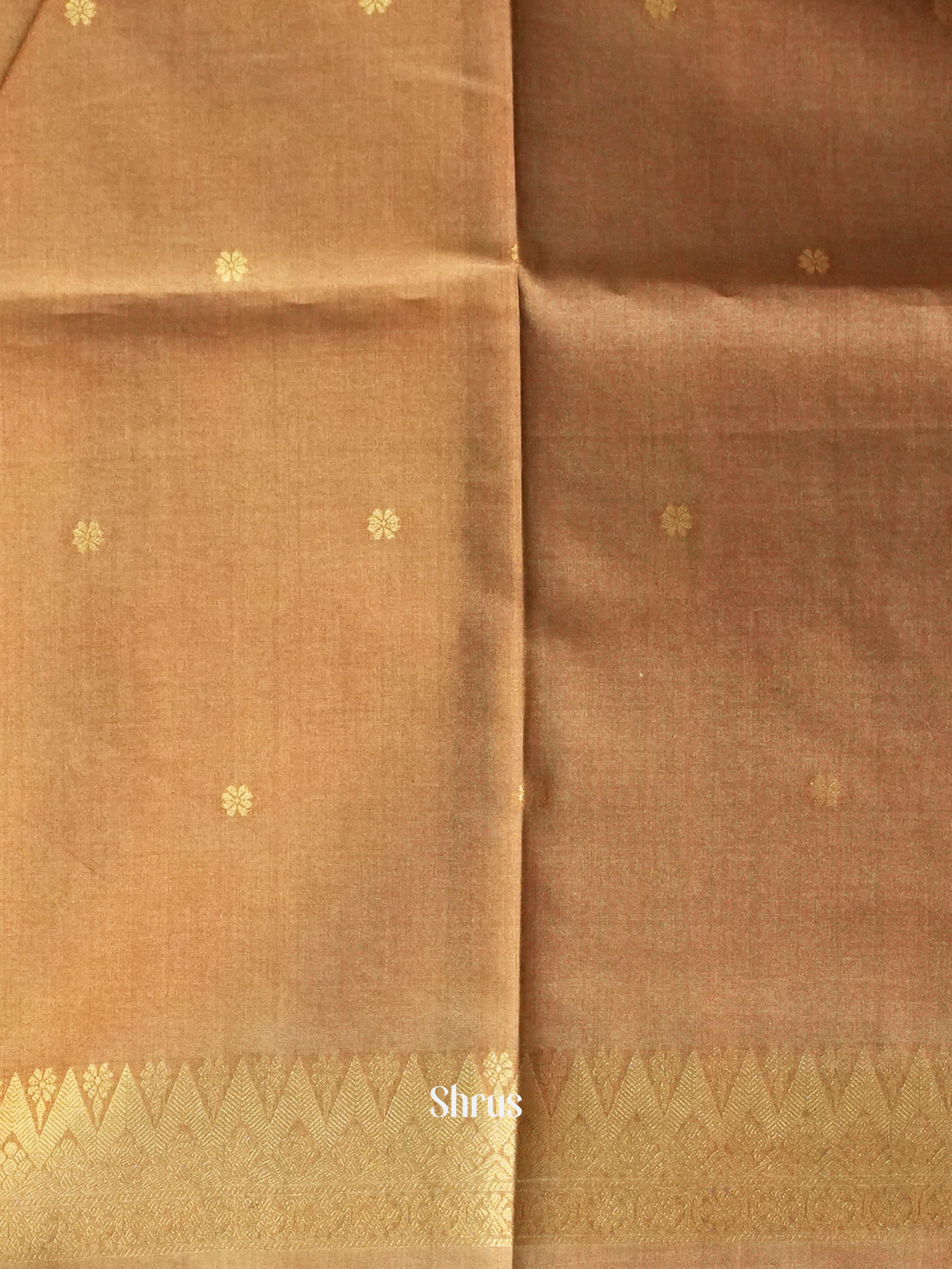 Purple & Brown - Semi Tussar Saree - Shop on Shrus.com