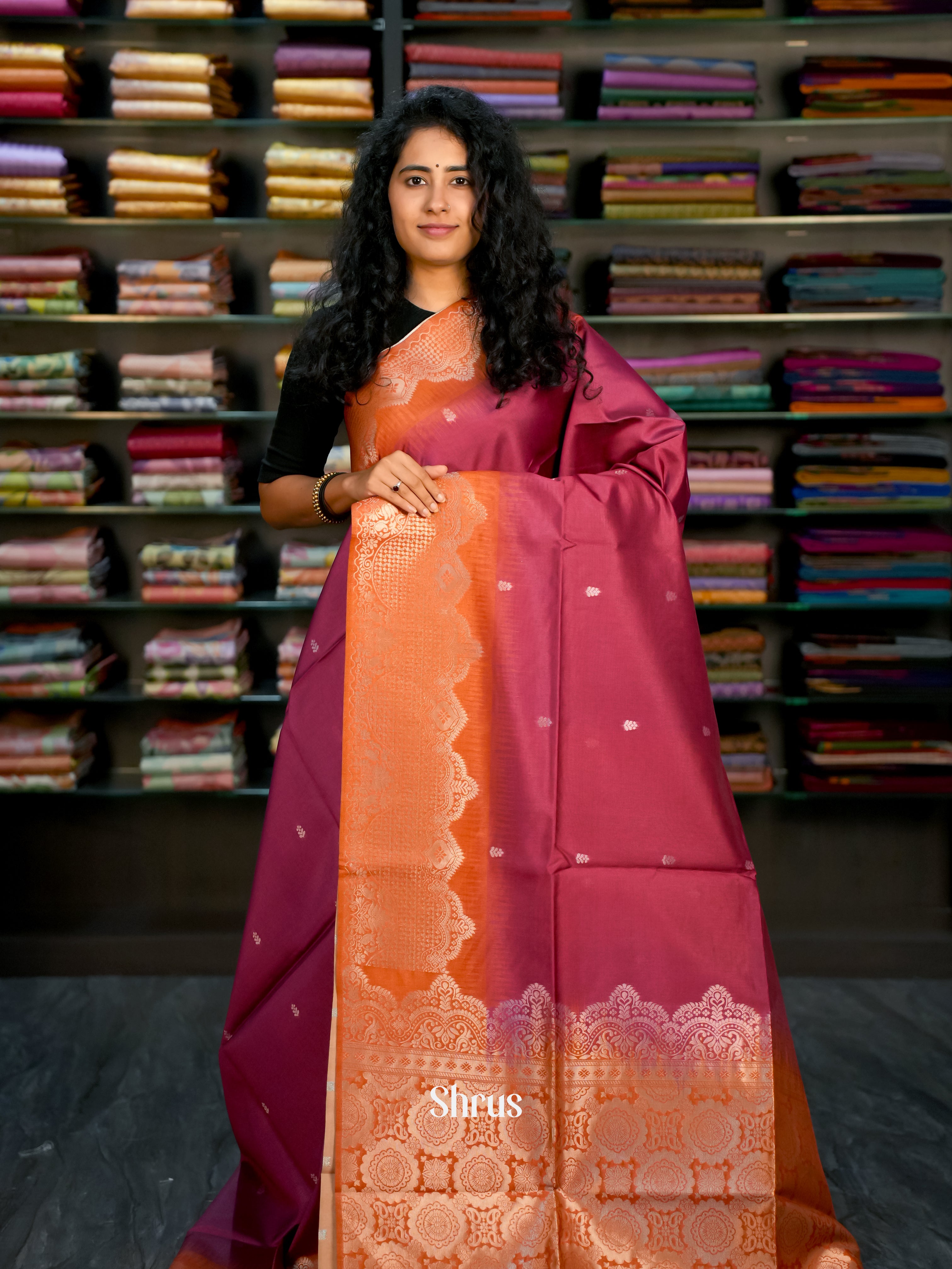 CIS06721 - Semi Tussar Saree - Shop on Shrus.com