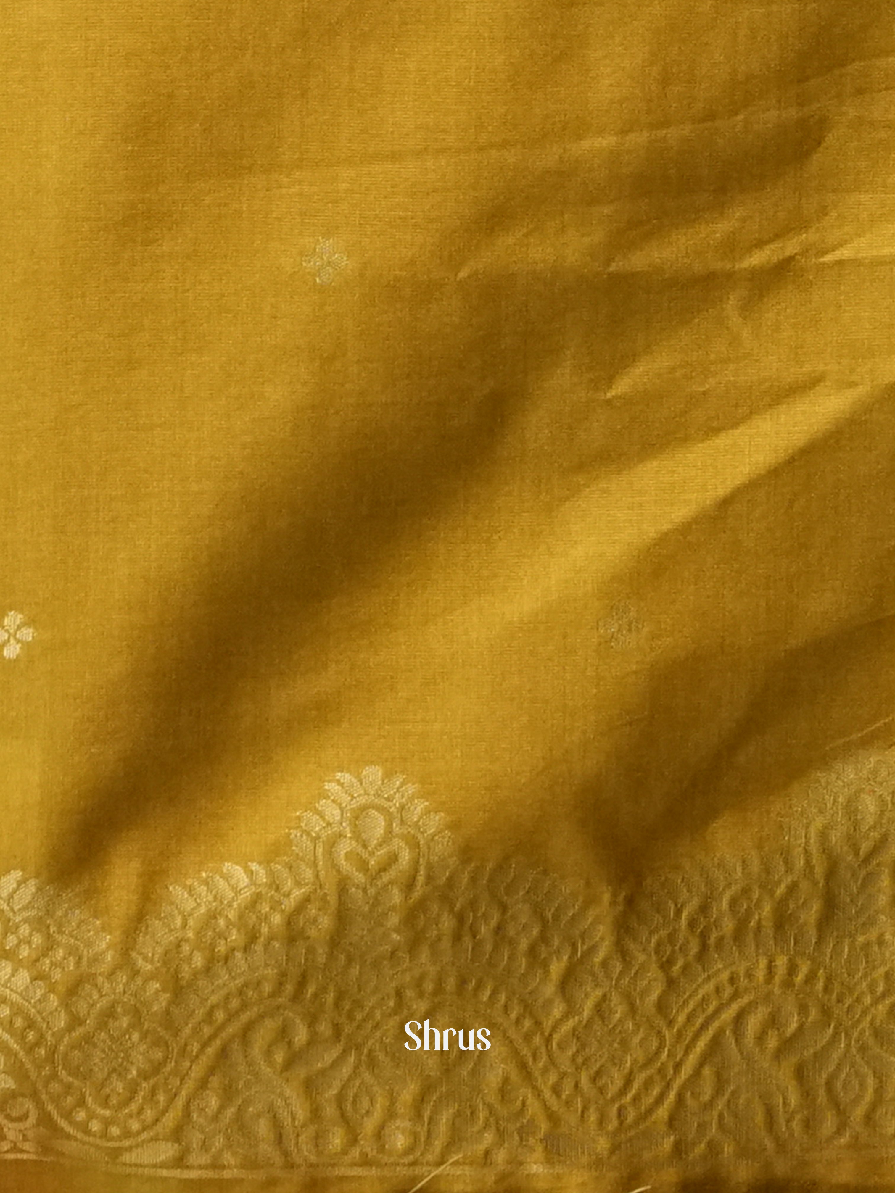 Purple & Mehandi Green- Semi Tussar Saree - Shop on Shrus.com