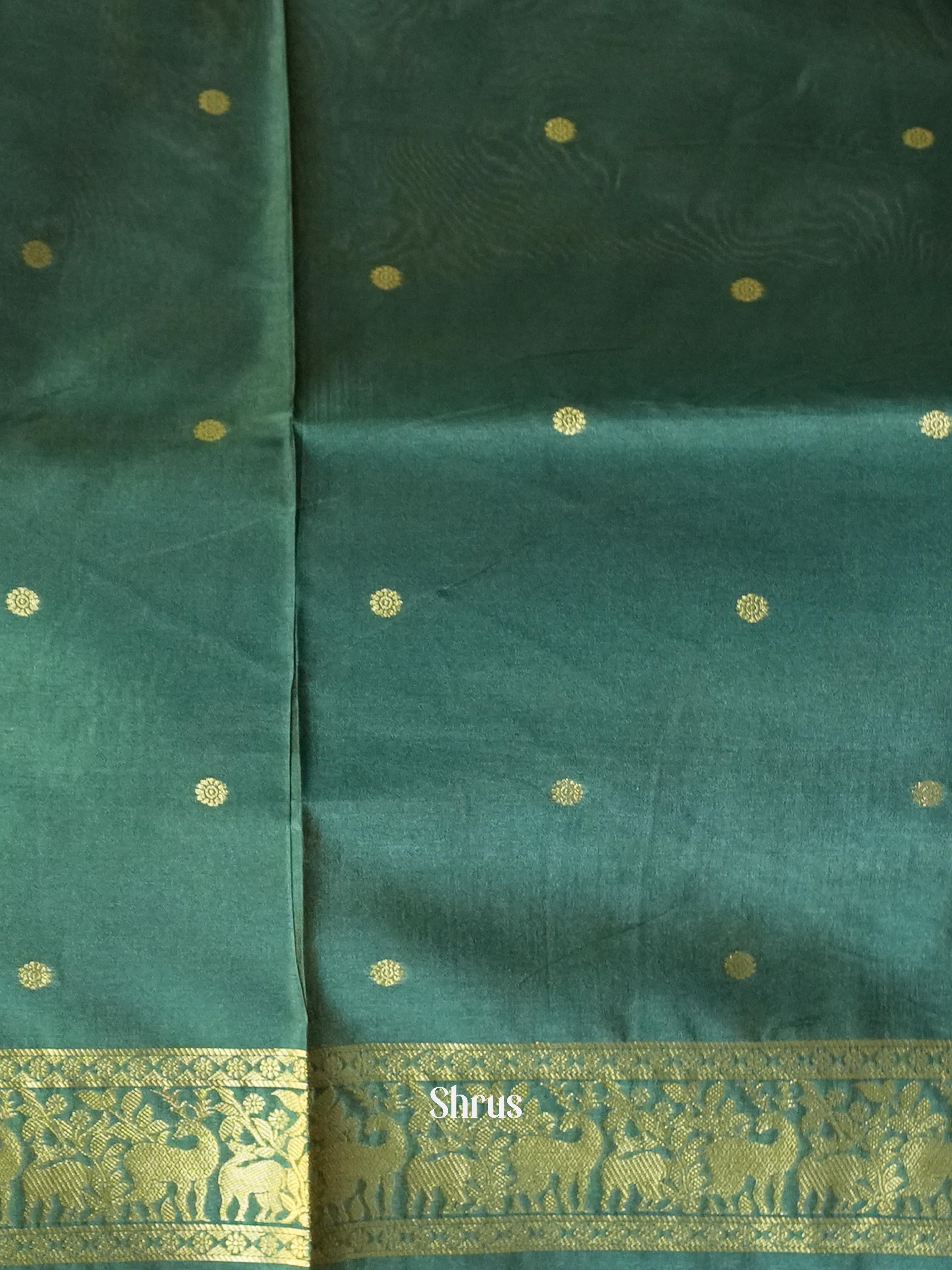 Green - Semi Tussar Saree - Shop on Shrus.com