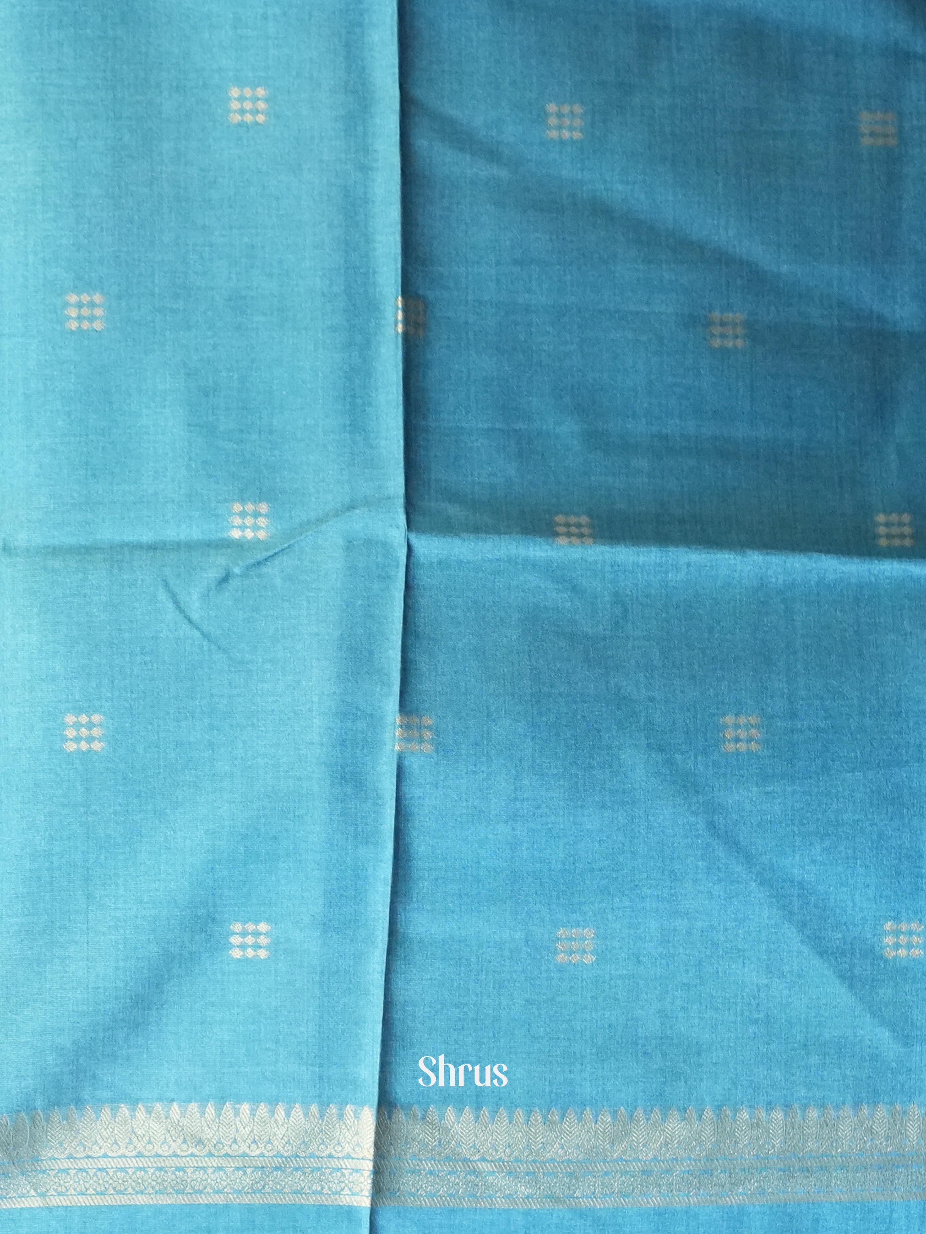Red & Blue- Semi Tussar Saree - Shop on Shrus.com