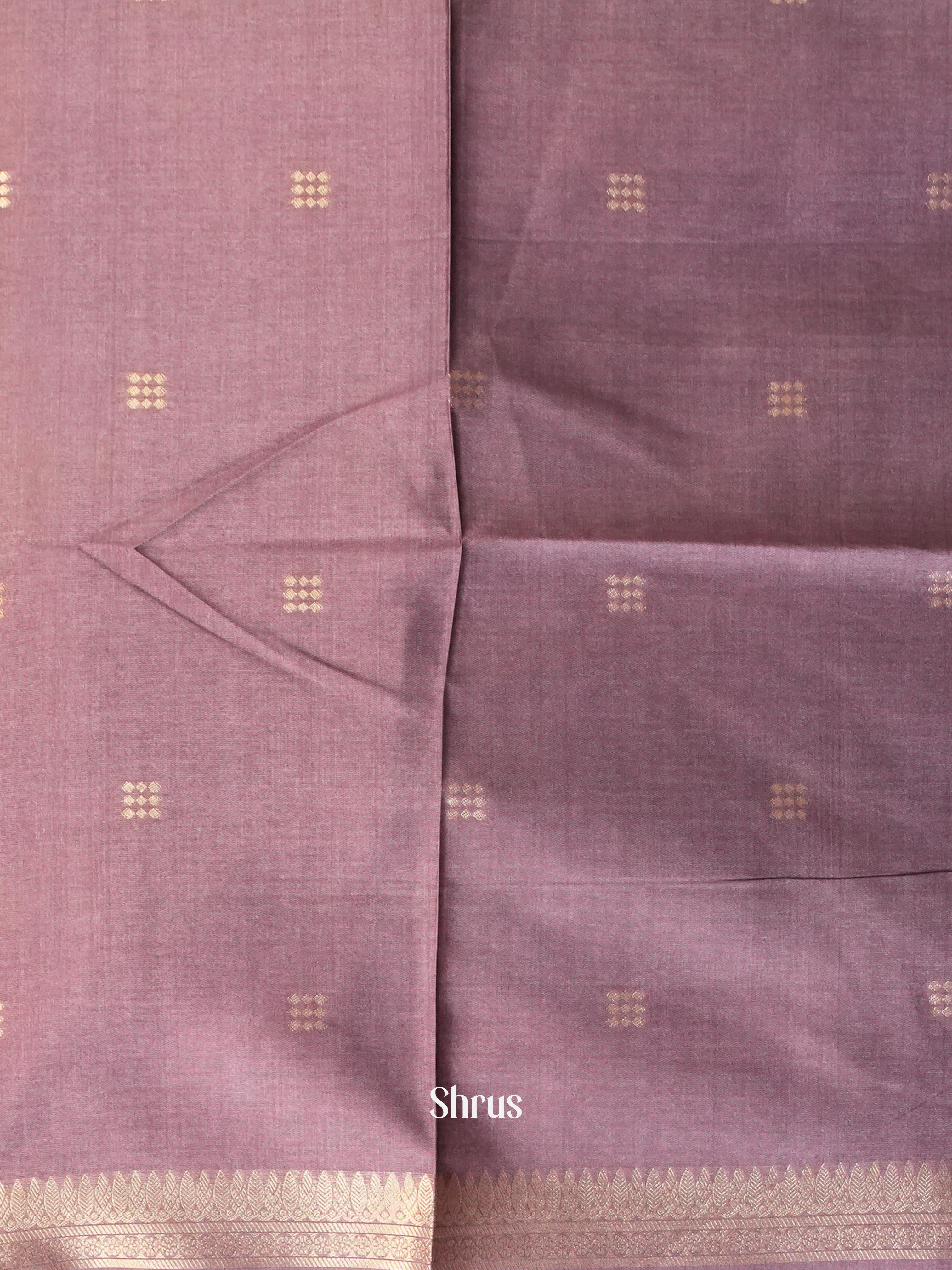 Blue & Purple - Semi Tussar Saree - Shop on Shrus.com