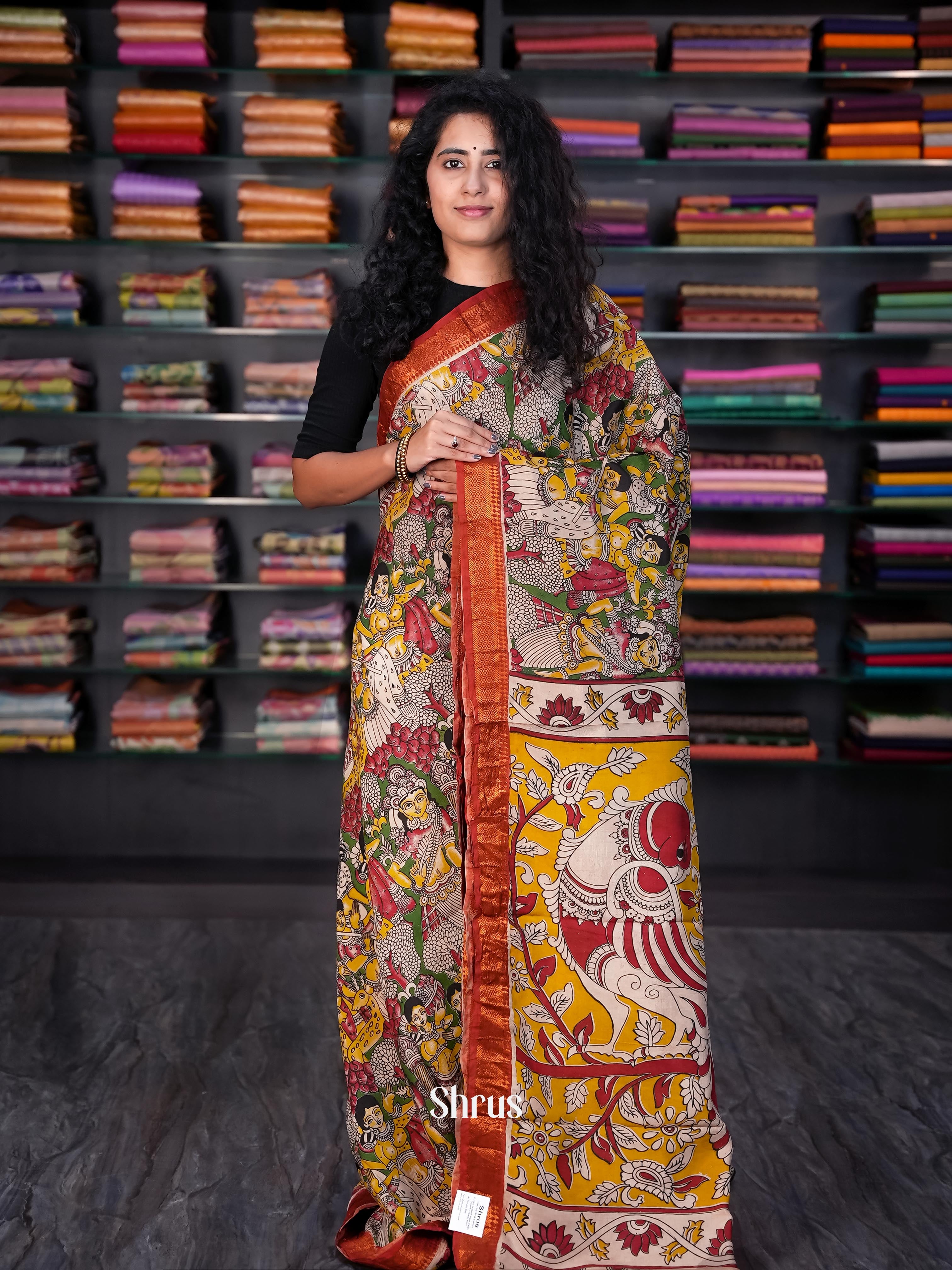 CIS06775 - chennur-kalamkari Saree - Shop on Shrus.com