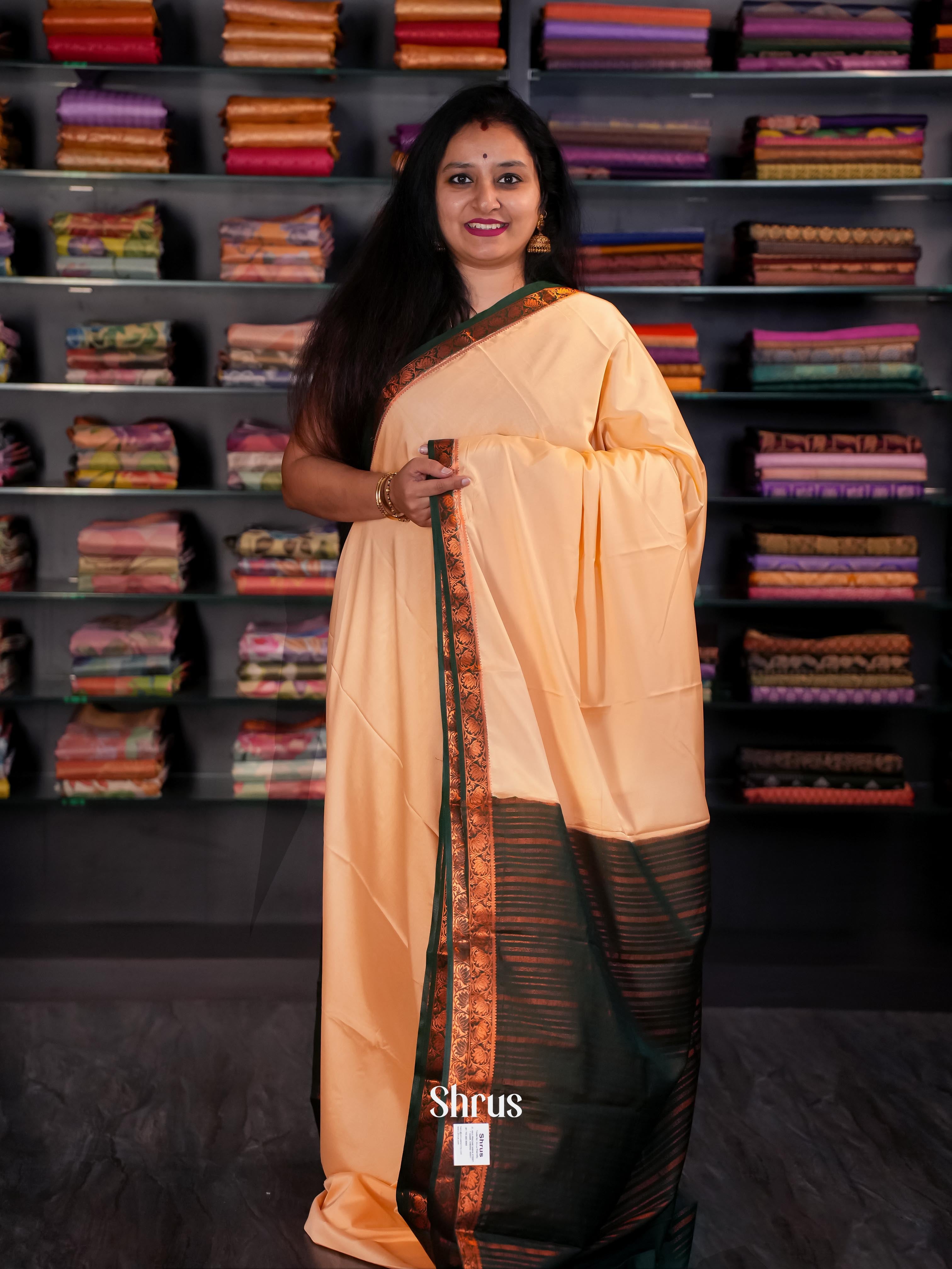 CIS09006 -Semi Mysore silk Saree - Shop on Shrus.com