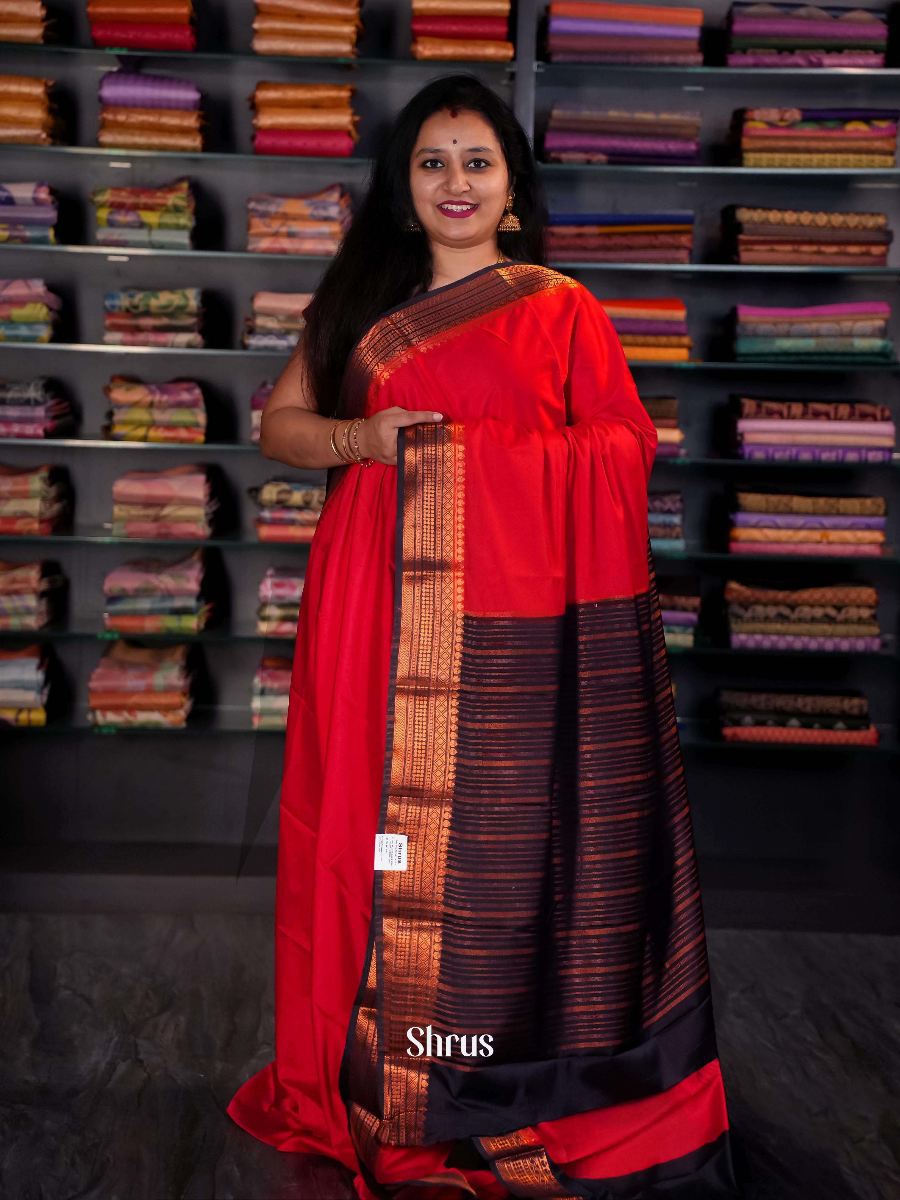 CIS09009 - Semi Mysore silk Saree - Shop on Shrus.com