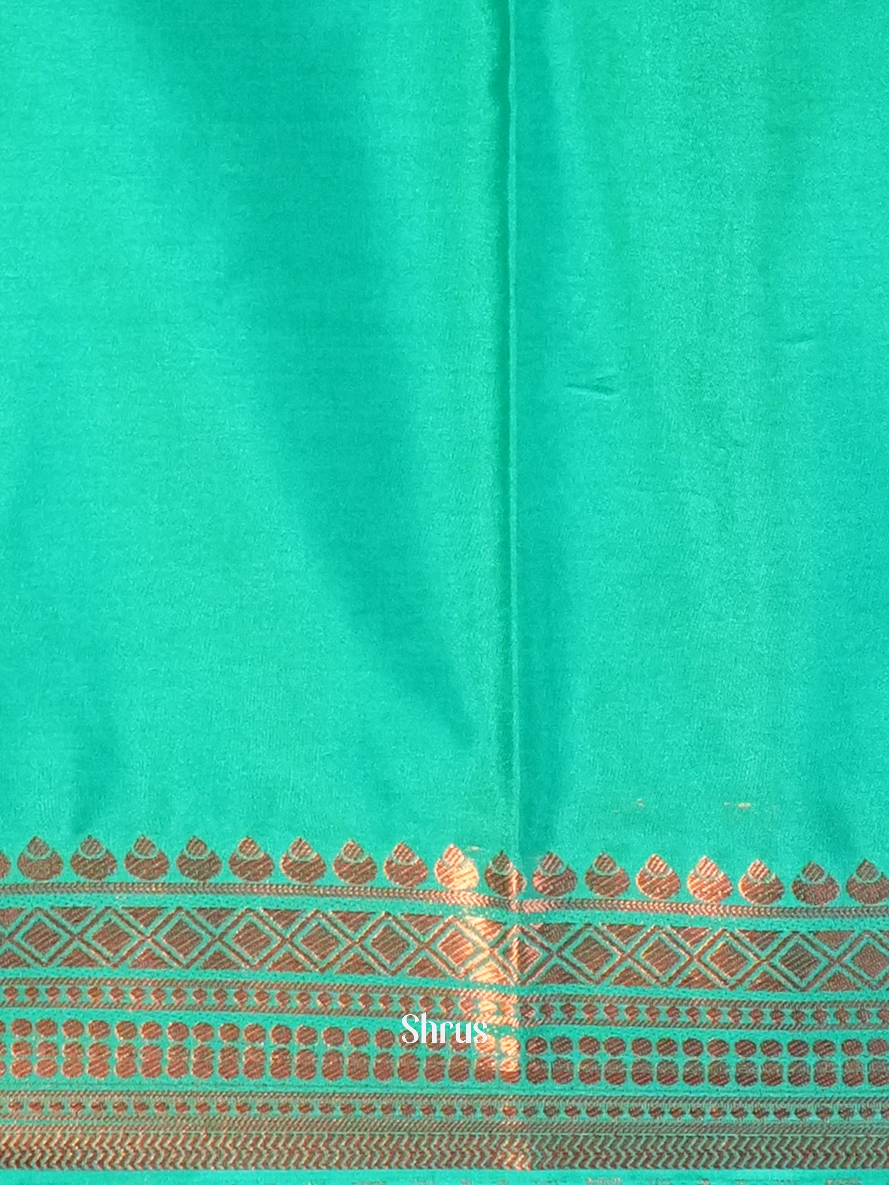 Pink & Green - Semi Mysore silk Saree - Shop on Shrus.com