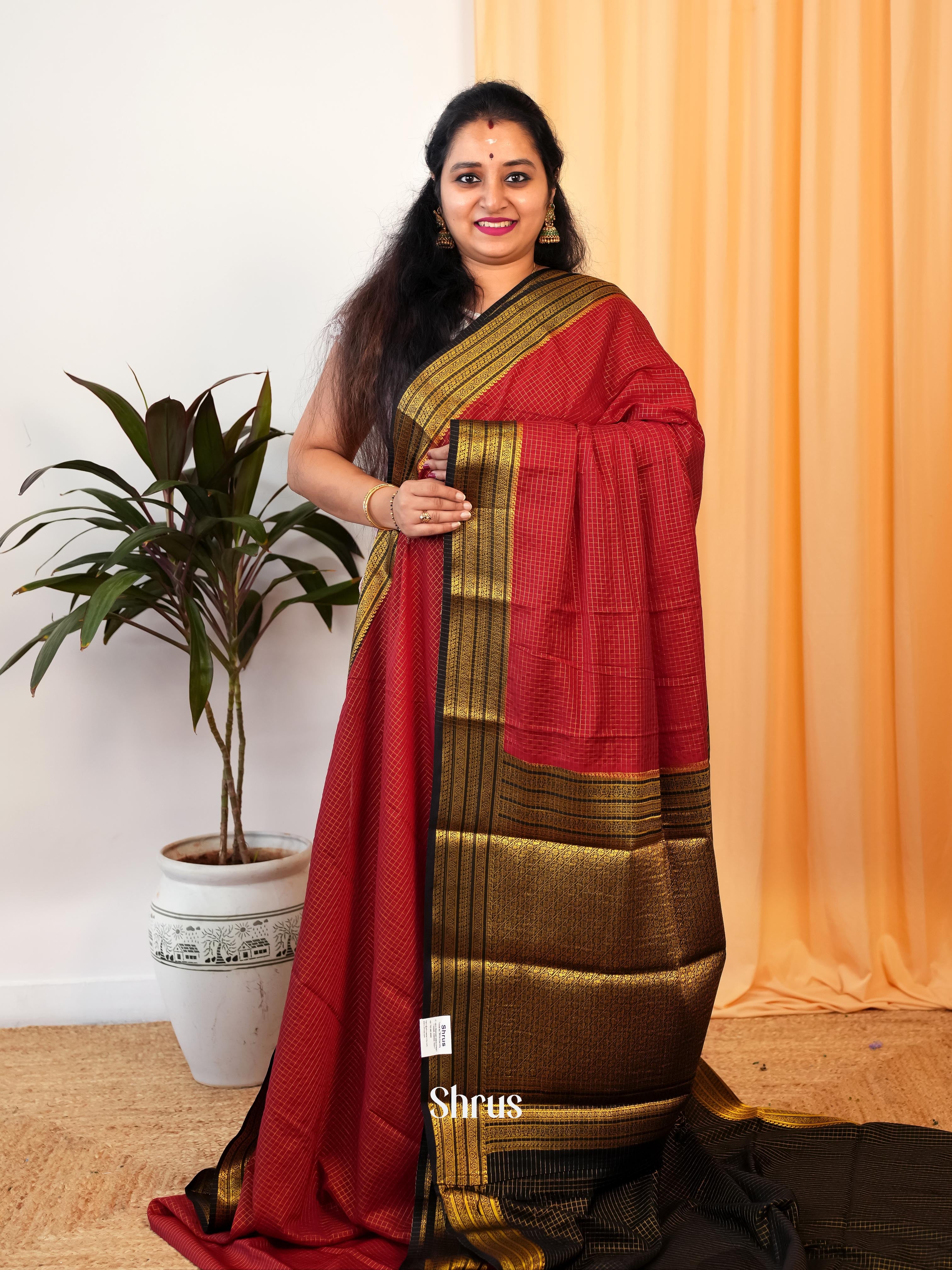 CIS09027 - Semi Mysoresilk Saree - Shop on Shrus.com