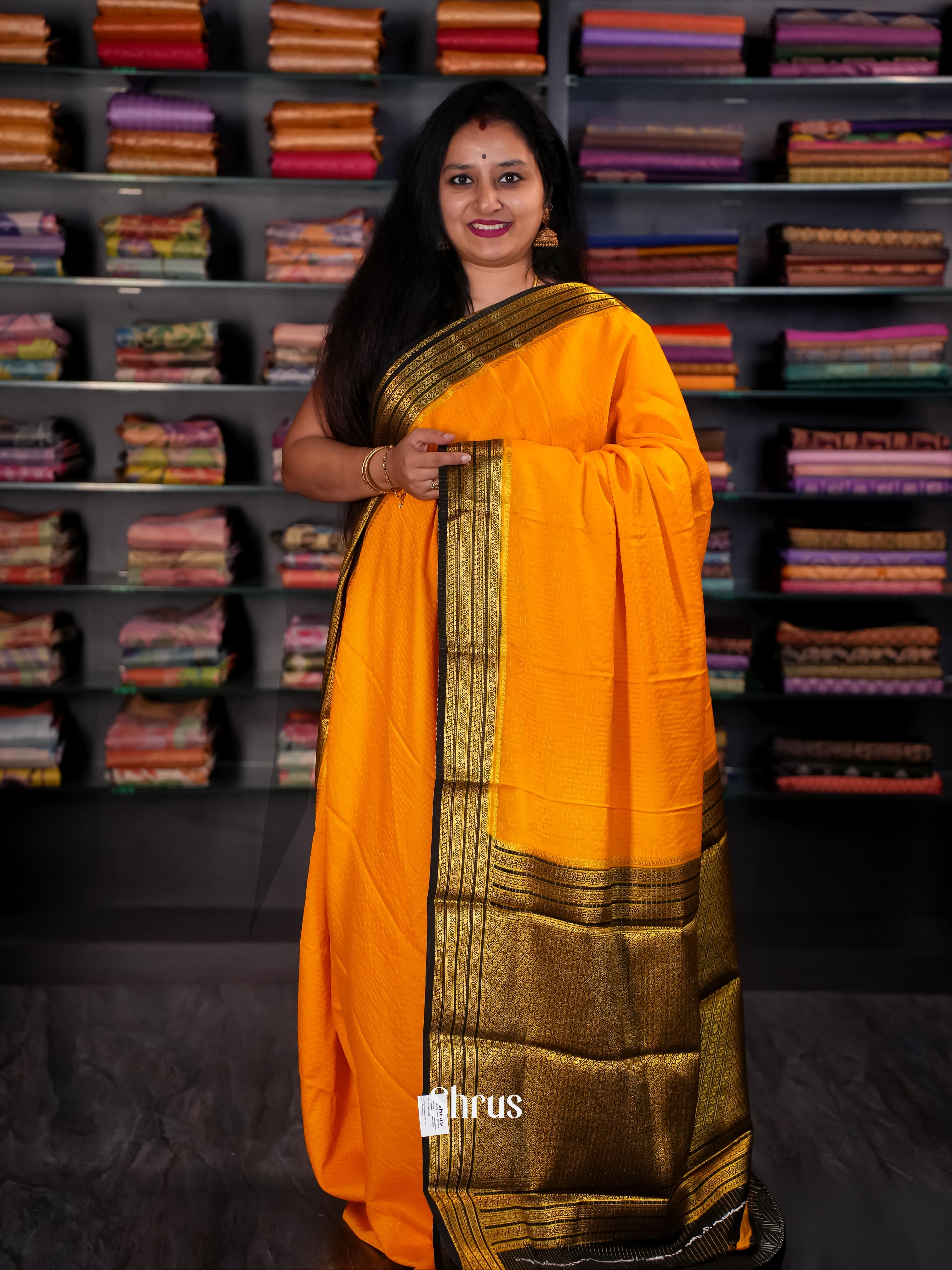 CIS09030 - Semi Mysore silk Saree - Shop on Shrus.com