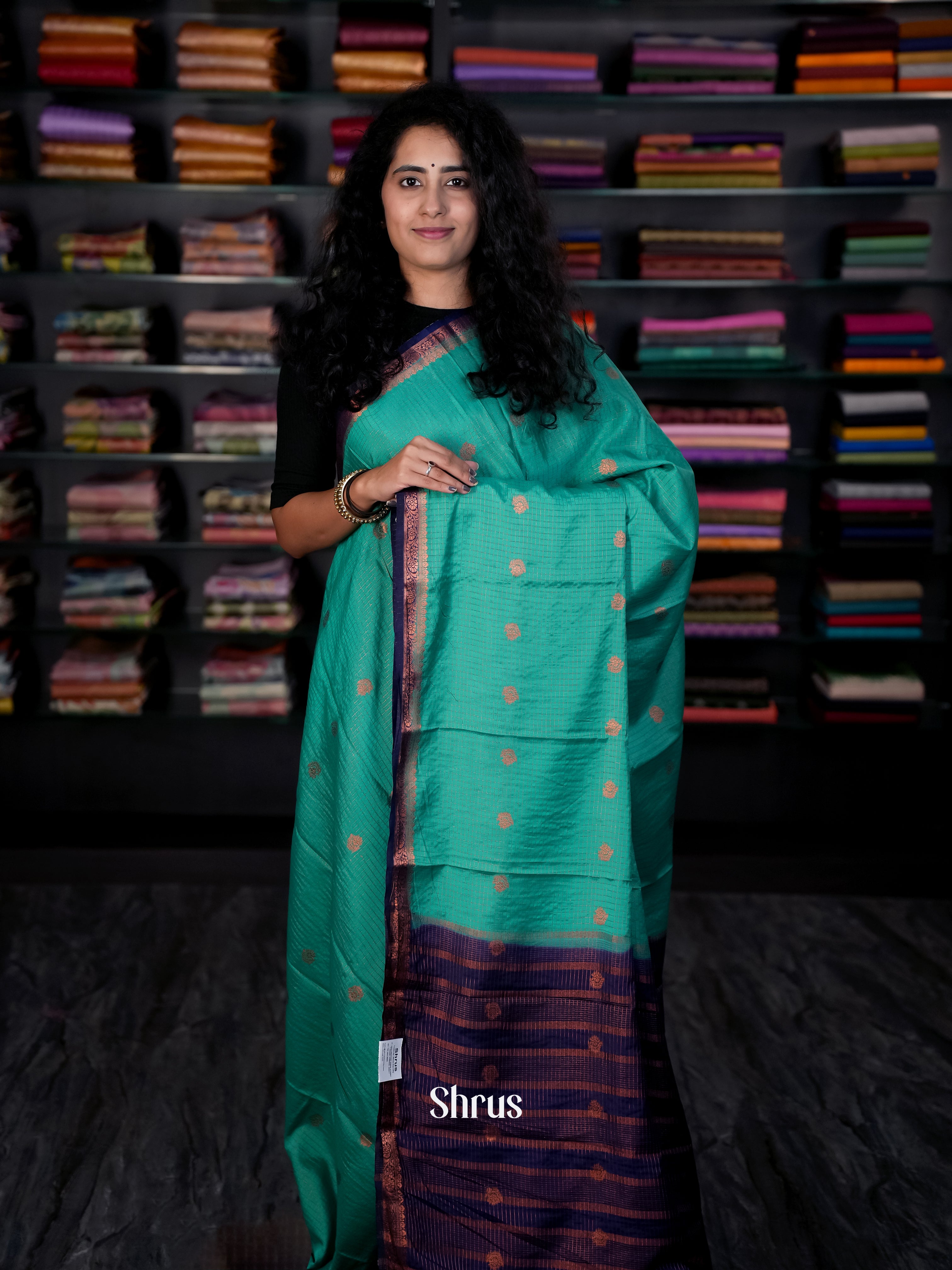 CIS09038 - Semi Mysore silk Saree - Shop on Shrus.com