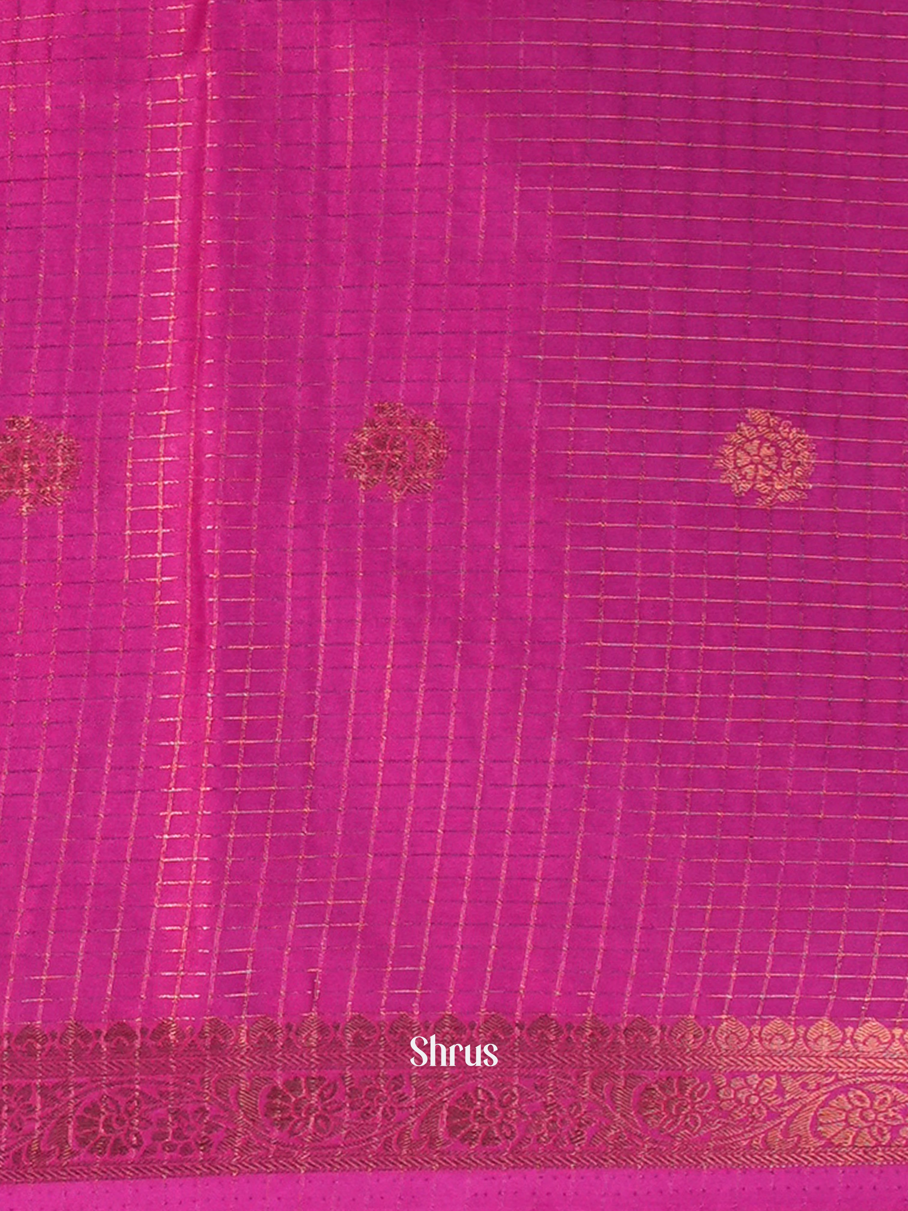 Mambazha Yellow & Pink- Semi Mysore silk Saree - Shop on Shrus.com