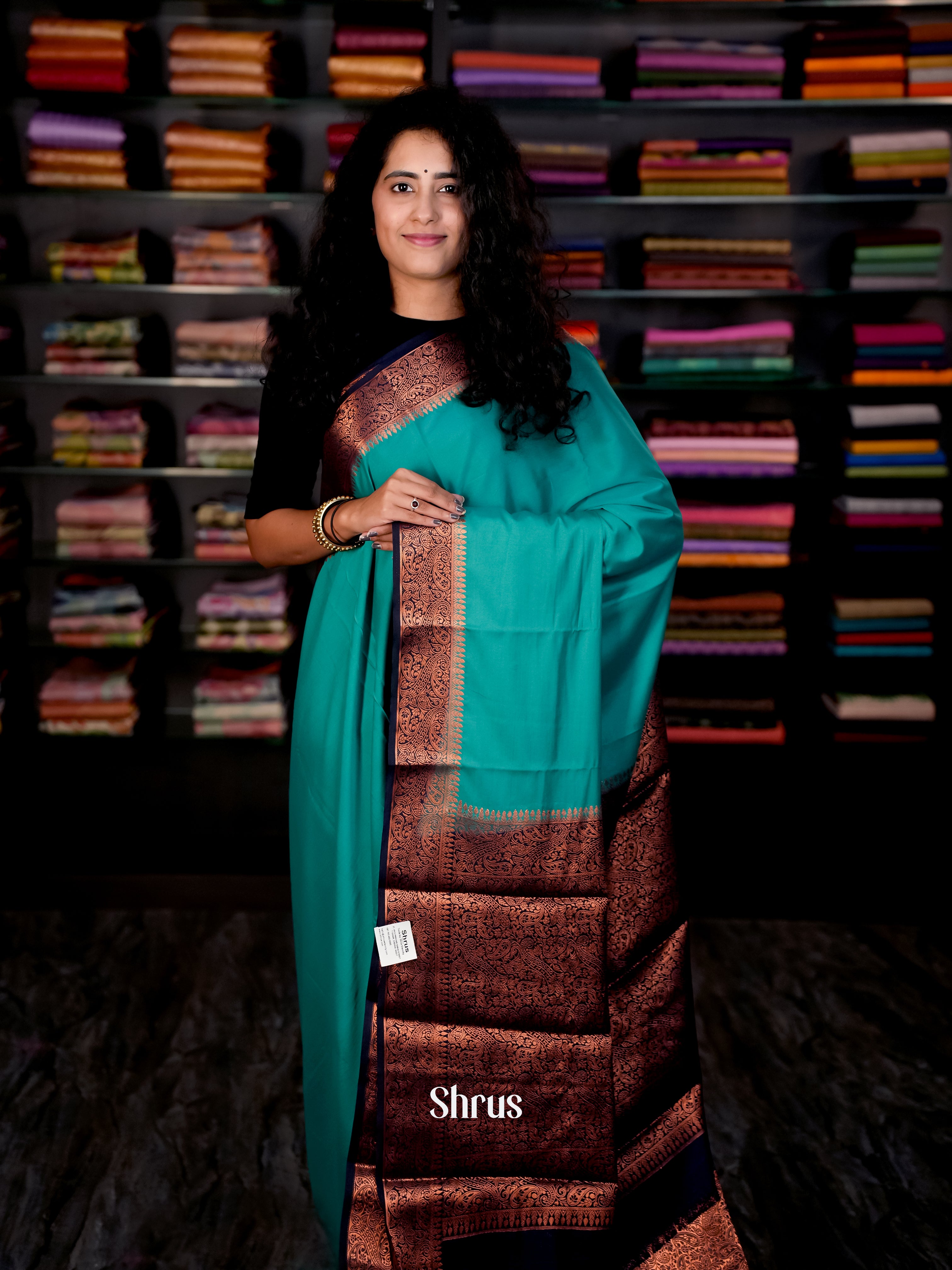 CIS09043 - Semi Mysore silk Saree - Shop on Shrus.com