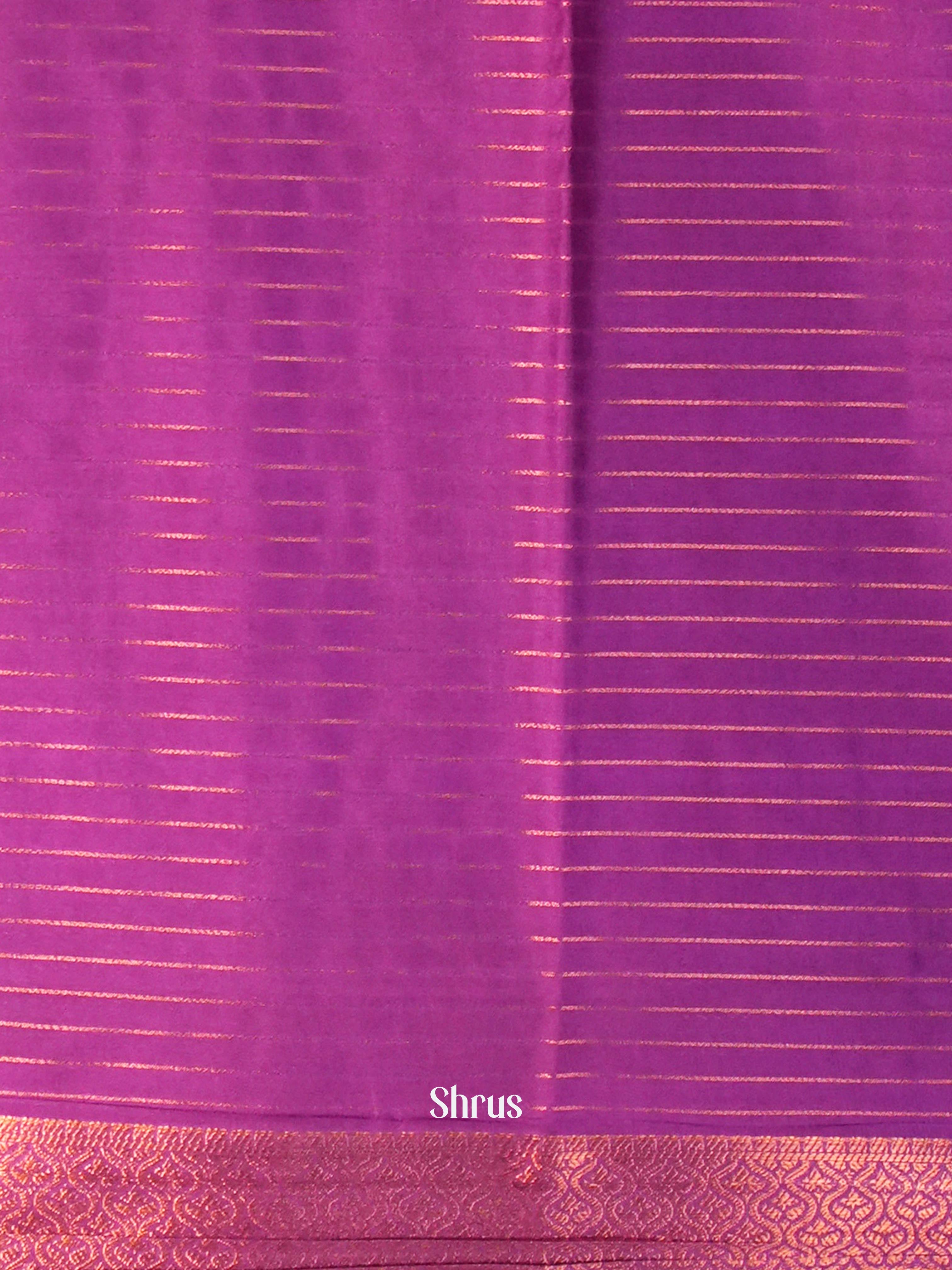 Green & Majenta - Semi Mysore silk Saree - Shop on Shrus.com
