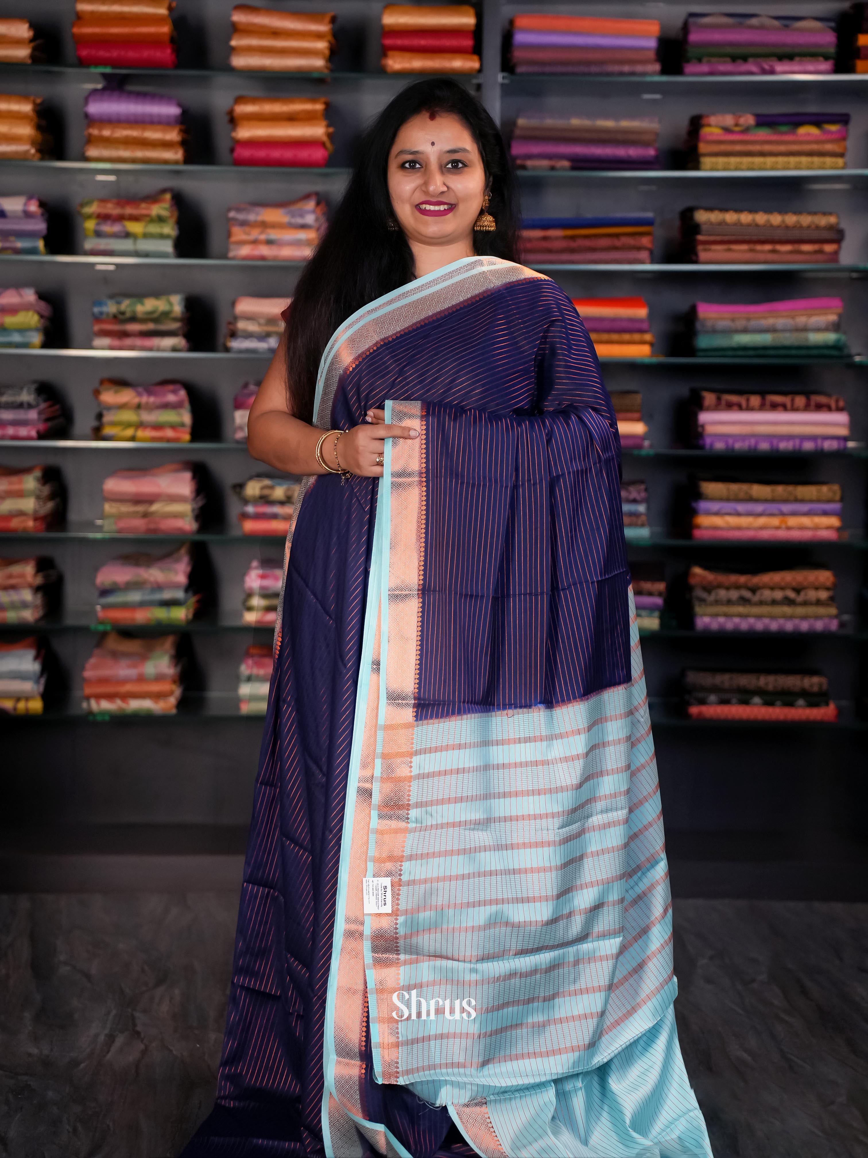 CIS09053 - Semi Mysore silk Saree - Shop on Shrus.com