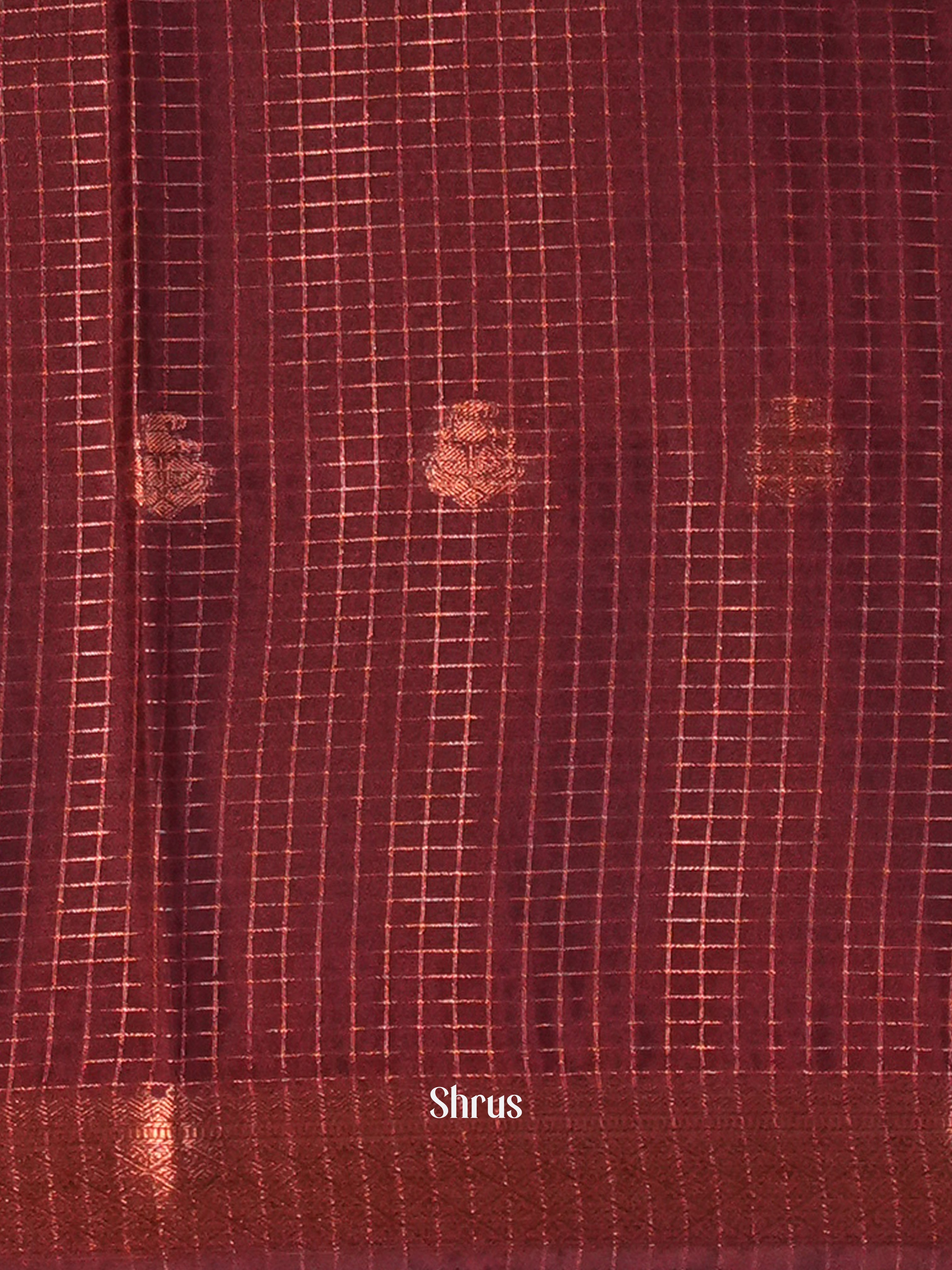 Green & Maroon - Semi Mysore silk Saree - Shop on Shrus.com