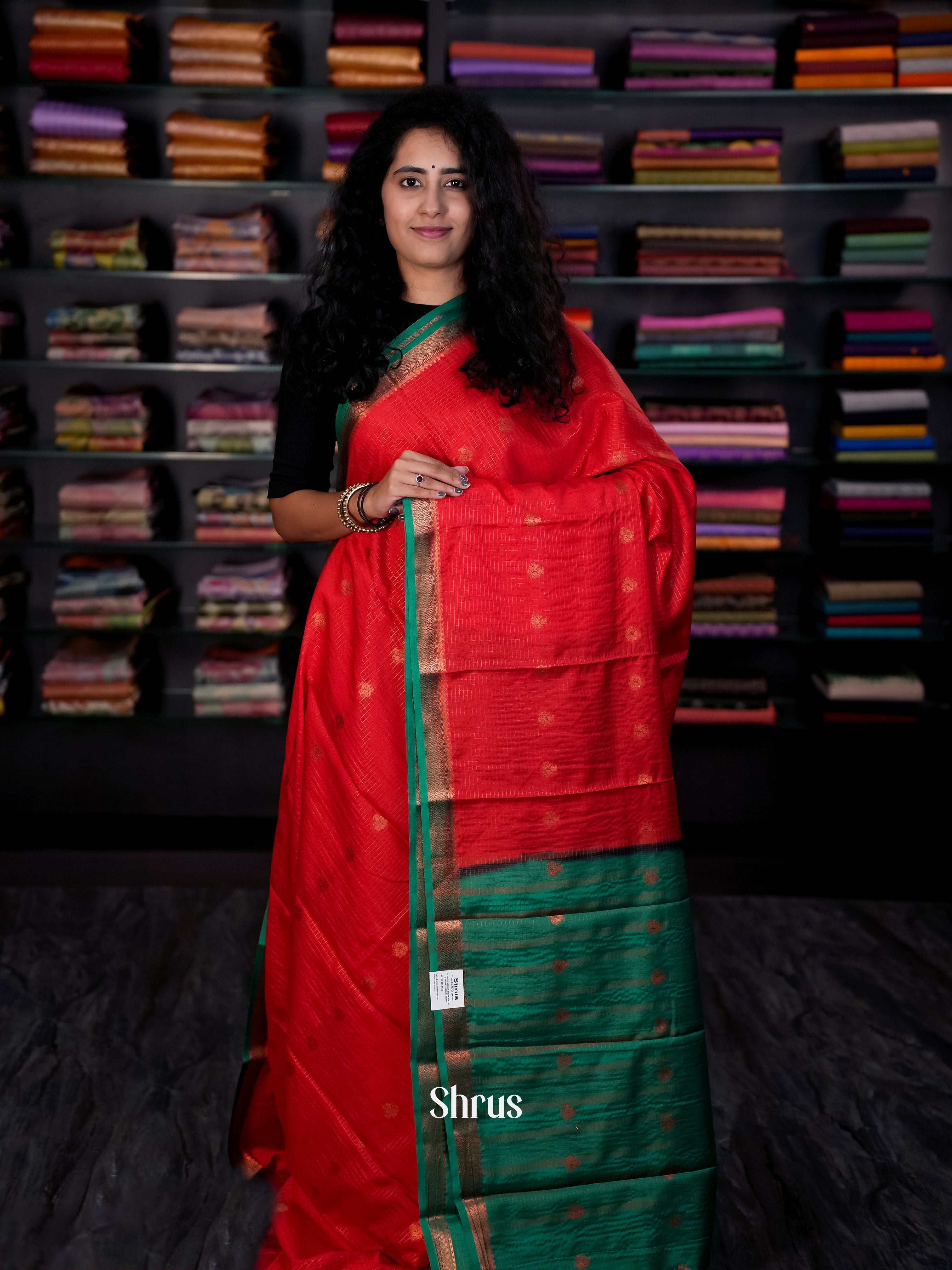 CIS09061 - Semi Mysore silk Saree - Shop on Shrus.com