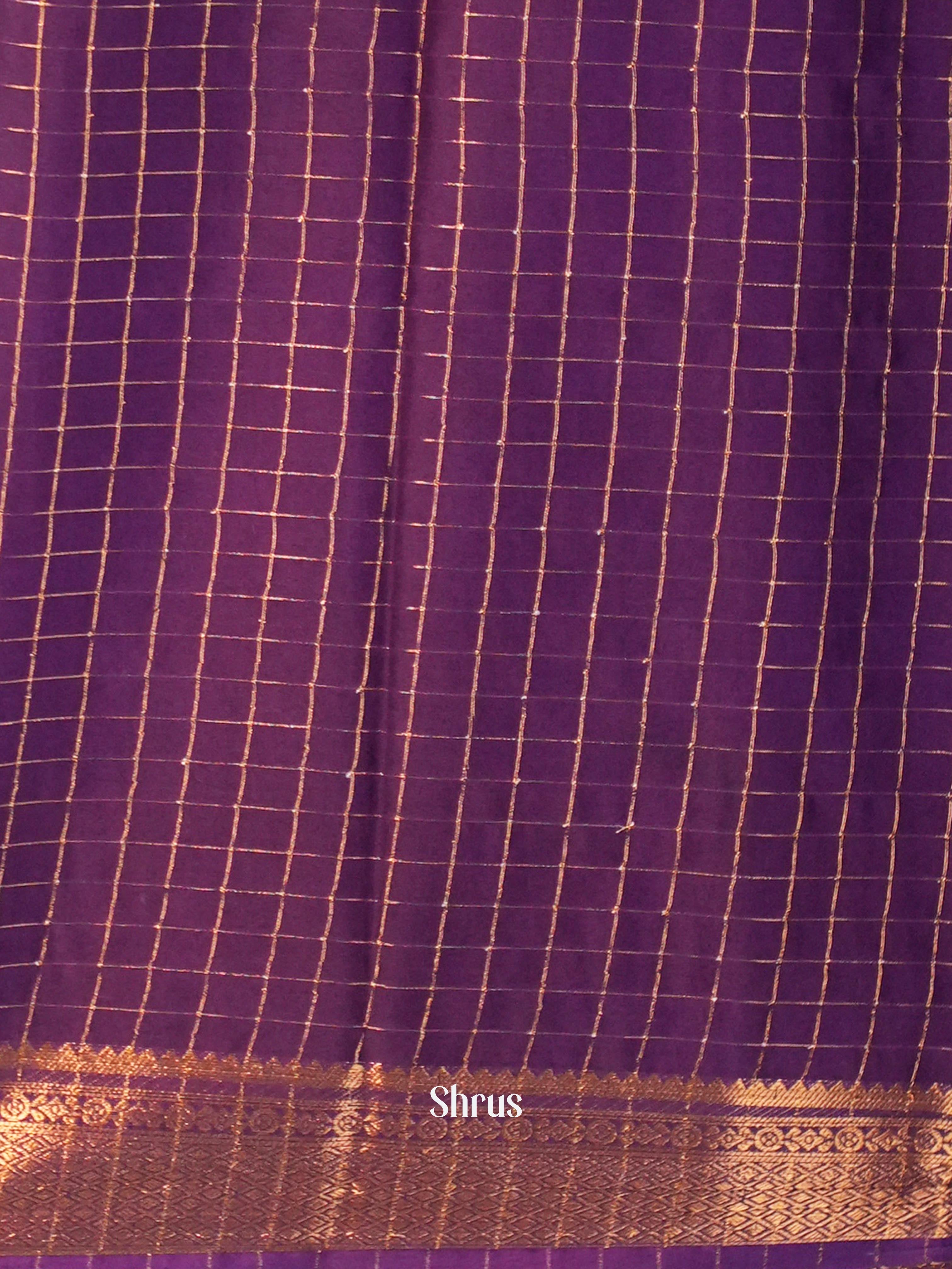 CIS09065 - Semi Mysore silk Saree - Shop on Shrus.com