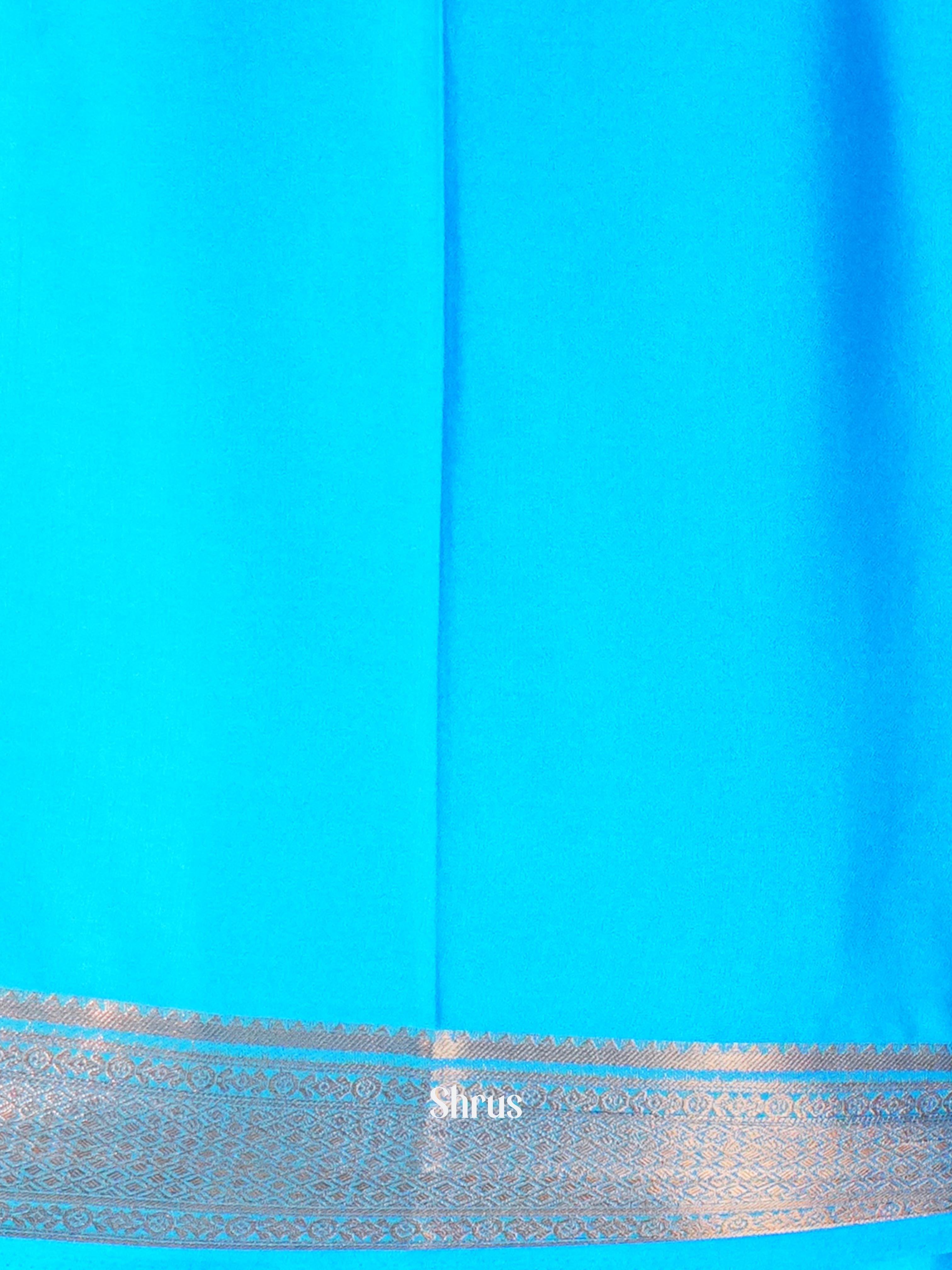 CIS09072 - Semi Mysore silk Saree - Shop on Shrus.com