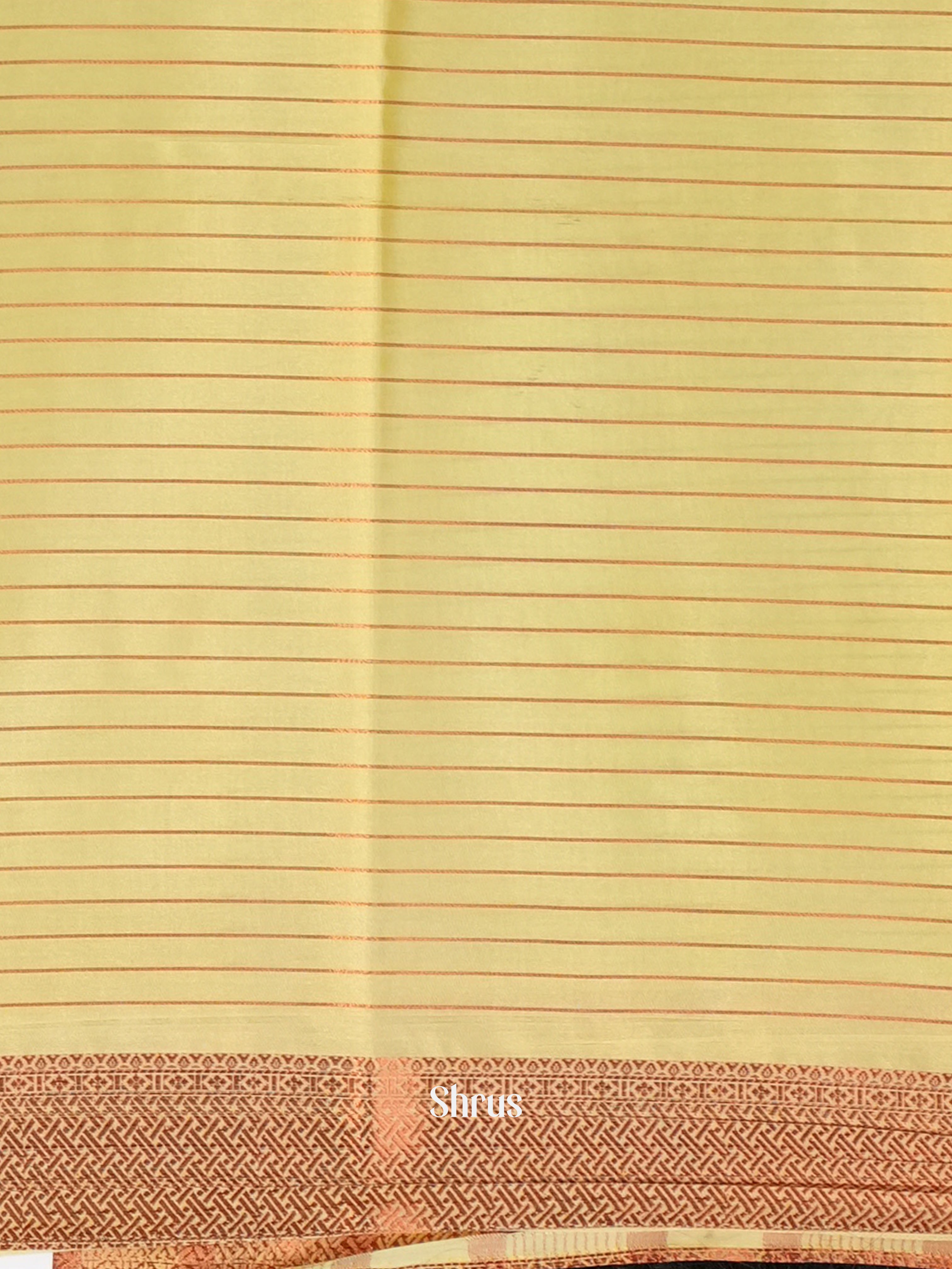 Pista Green & Yellow- Semi Mysore silk Saree - Shop on Shrus.com