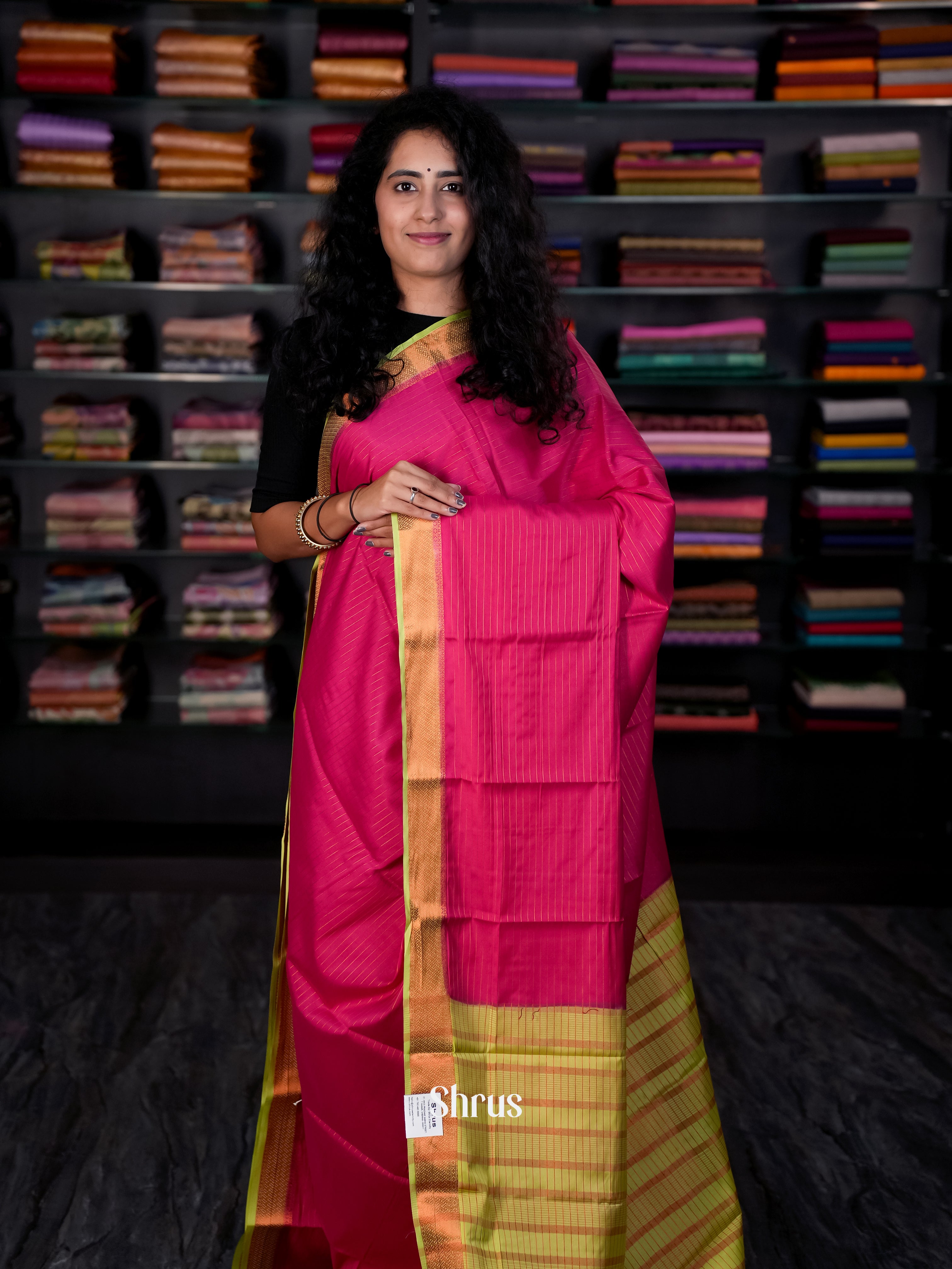 CIS09079 - Semi Mysore silk Saree - Shop on Shrus.com