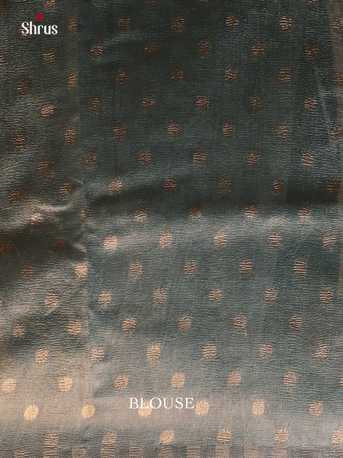 Bluish Grey- Semi Dupion Saree - Shop on Shrus.com