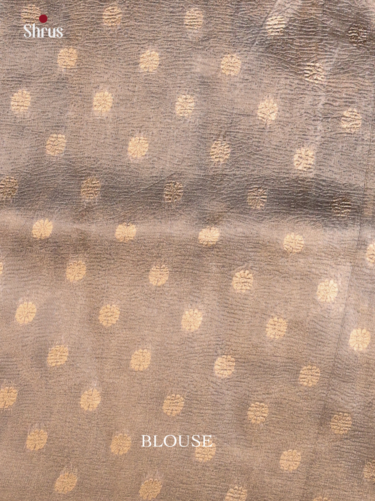 Grey - Semi Dupion Saree - Shop on Shrus.com