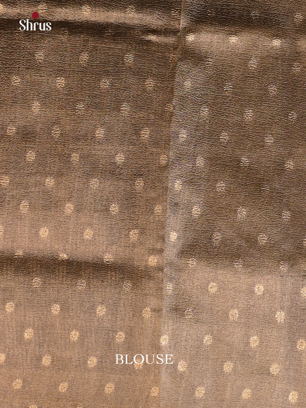 Brown- Semi Dupion Saree - Shop on Shrus.com