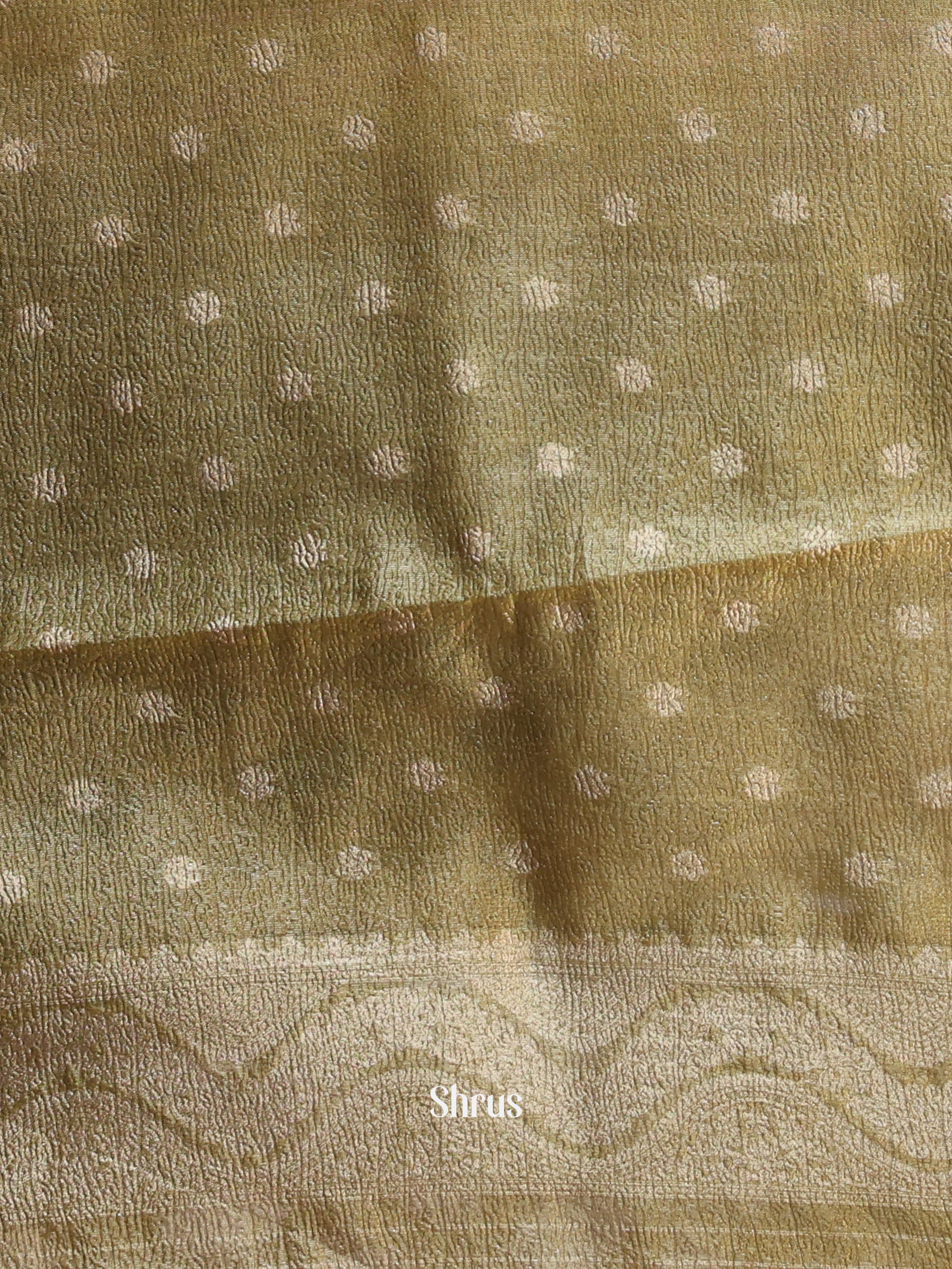Green - Semi Dupion Saree - Shop on Shrus.com