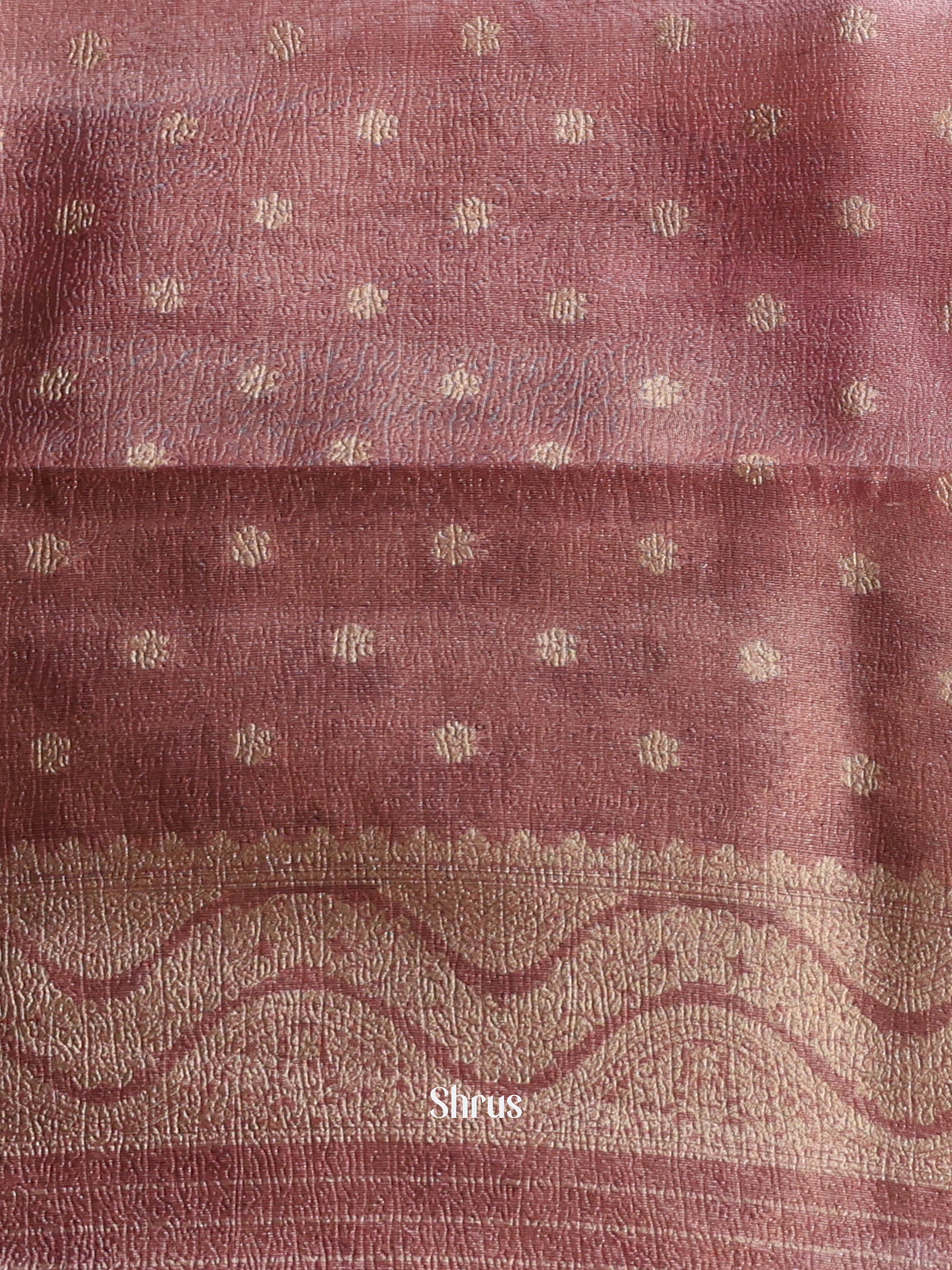 Onion Pink - Semi Dupion Saree - Shop on Shrus.com