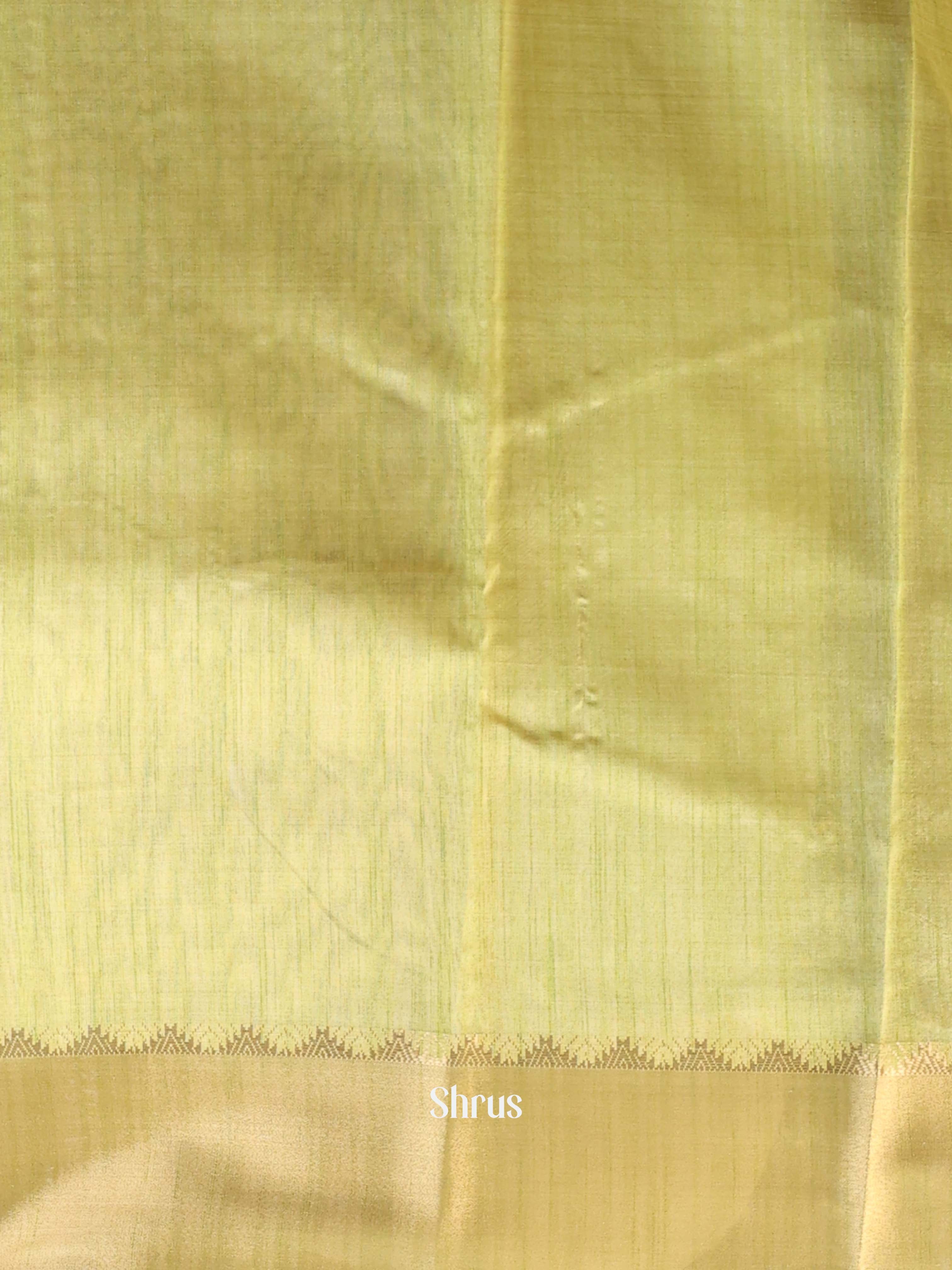 Green - Semi Dupion Saree - Shop on Shrus.com