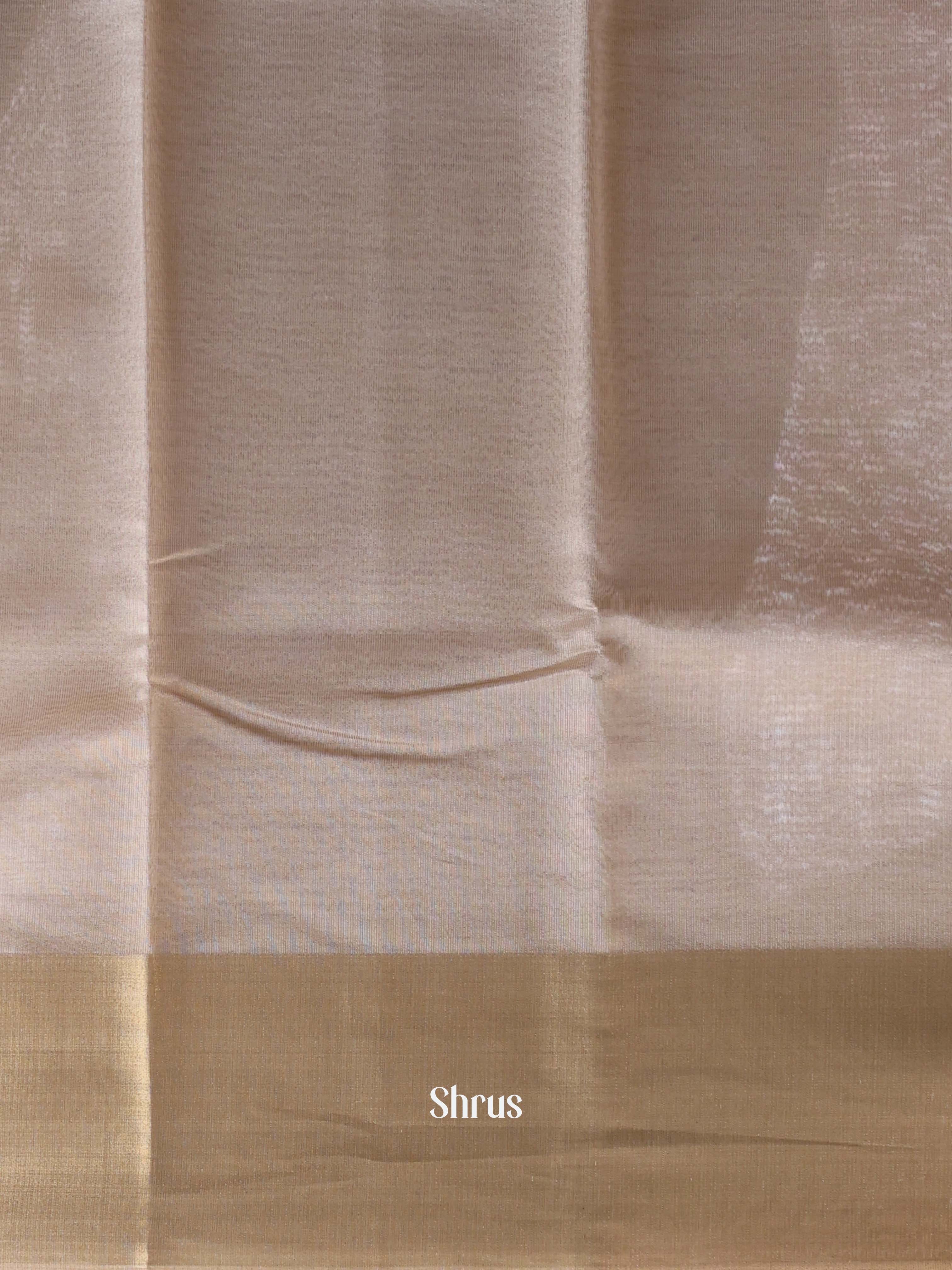 Cream - Semi Dupion Saree - Shop on Shrus.com