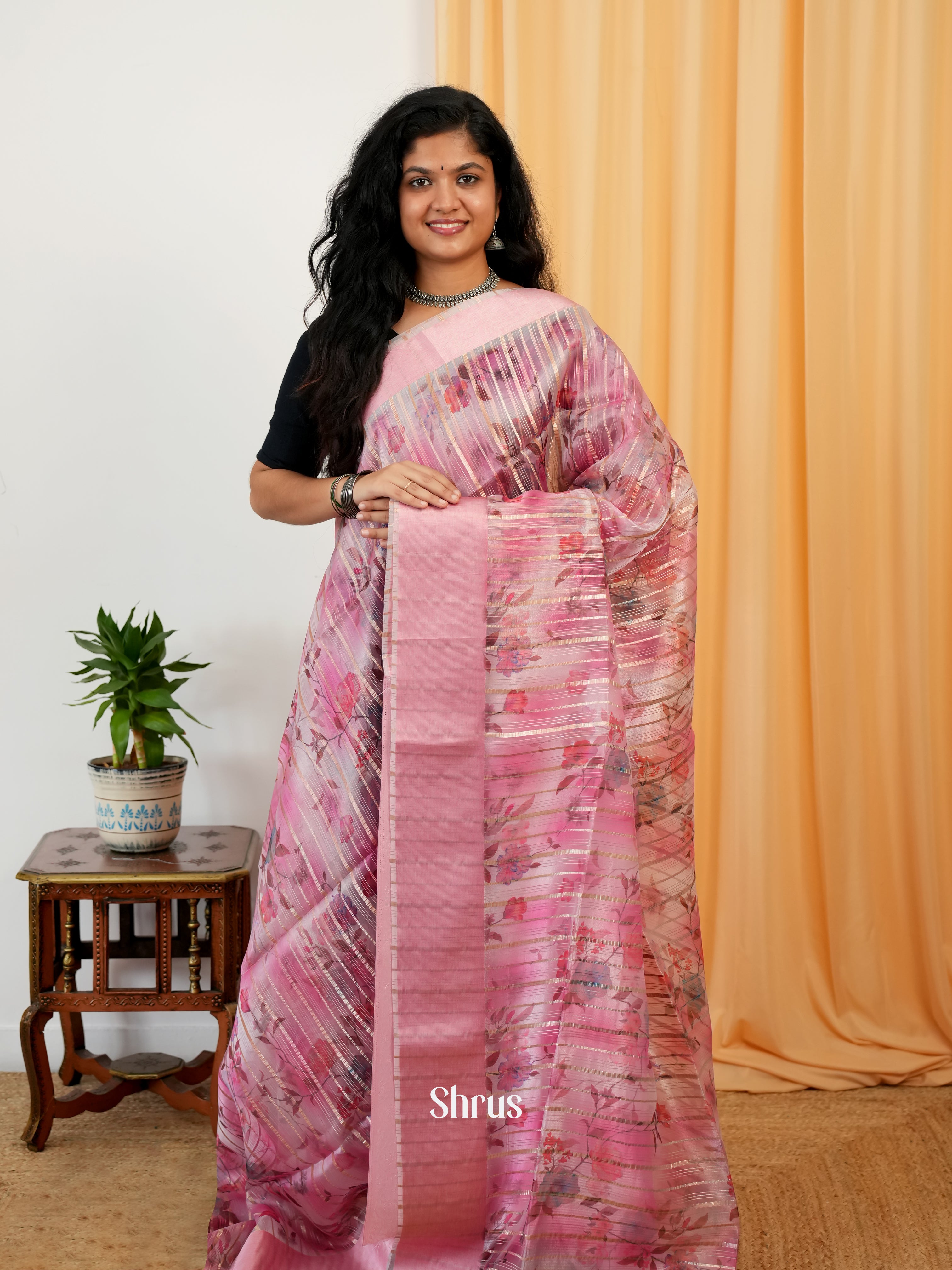 Pink - Semi Organza - Shop on Shrus.com