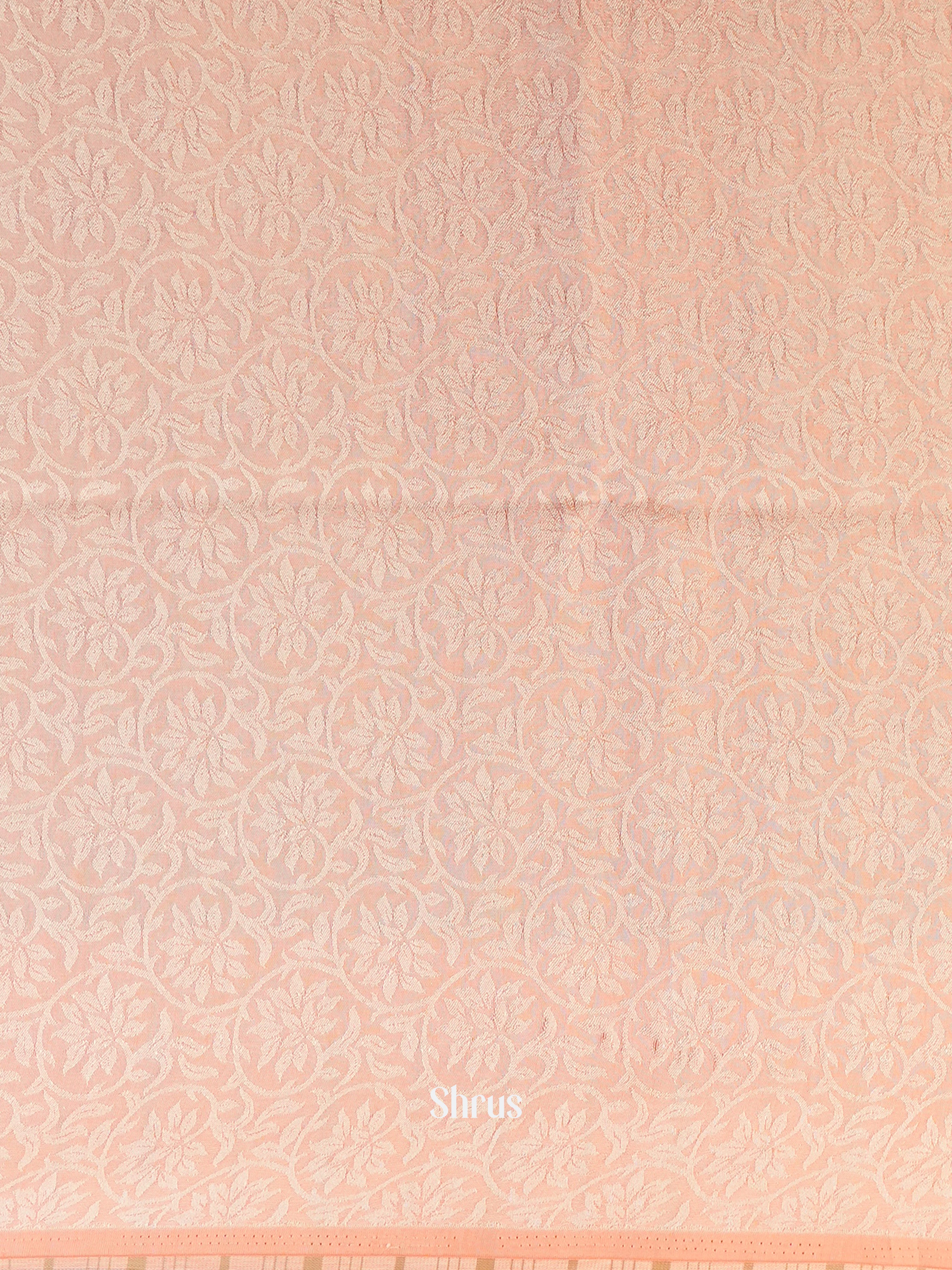 Peach- Semi Organza Saree - Shop on Shrus.com