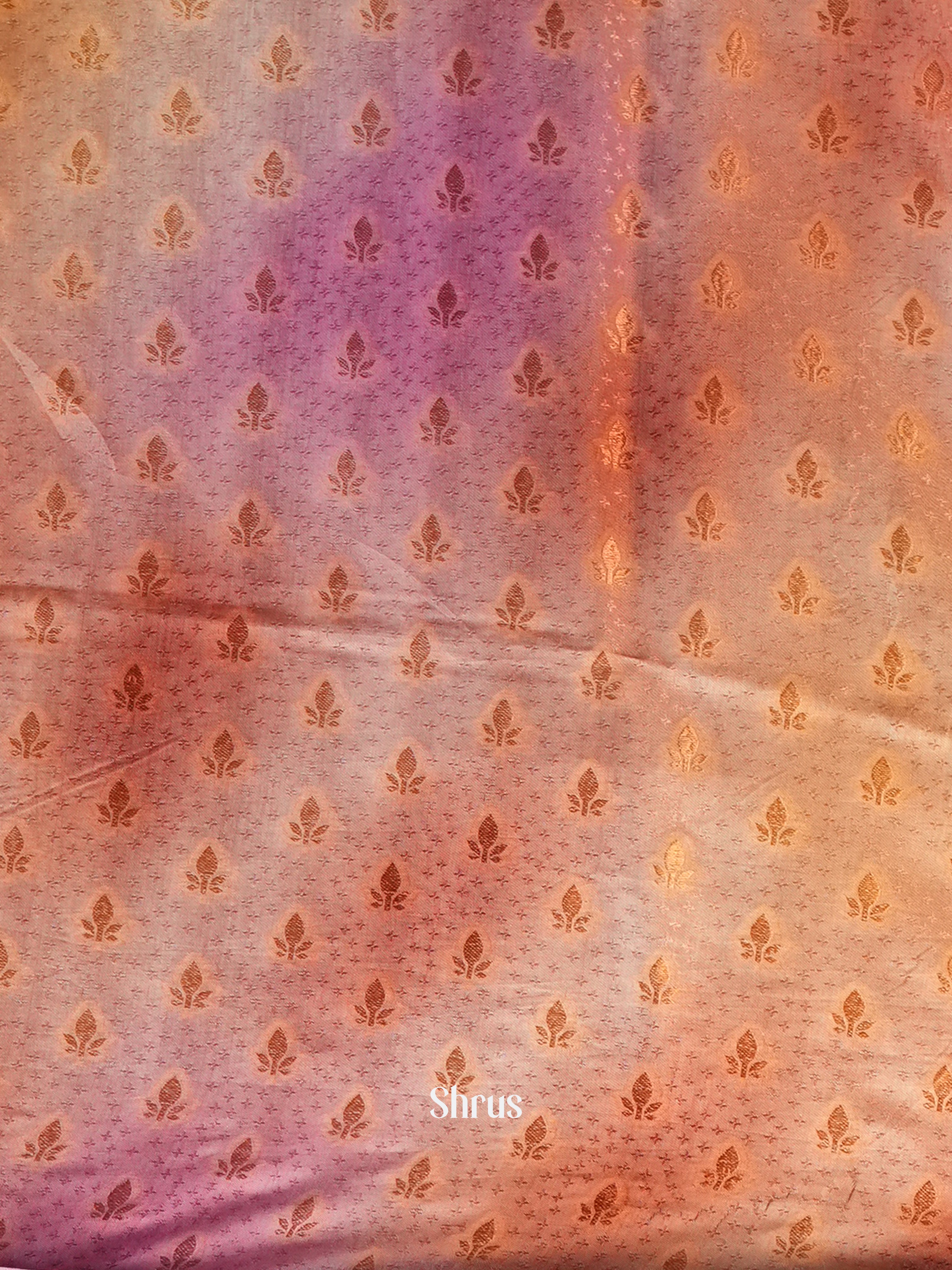 Brown - Semi Organza Saree - Shop on Shrus.com