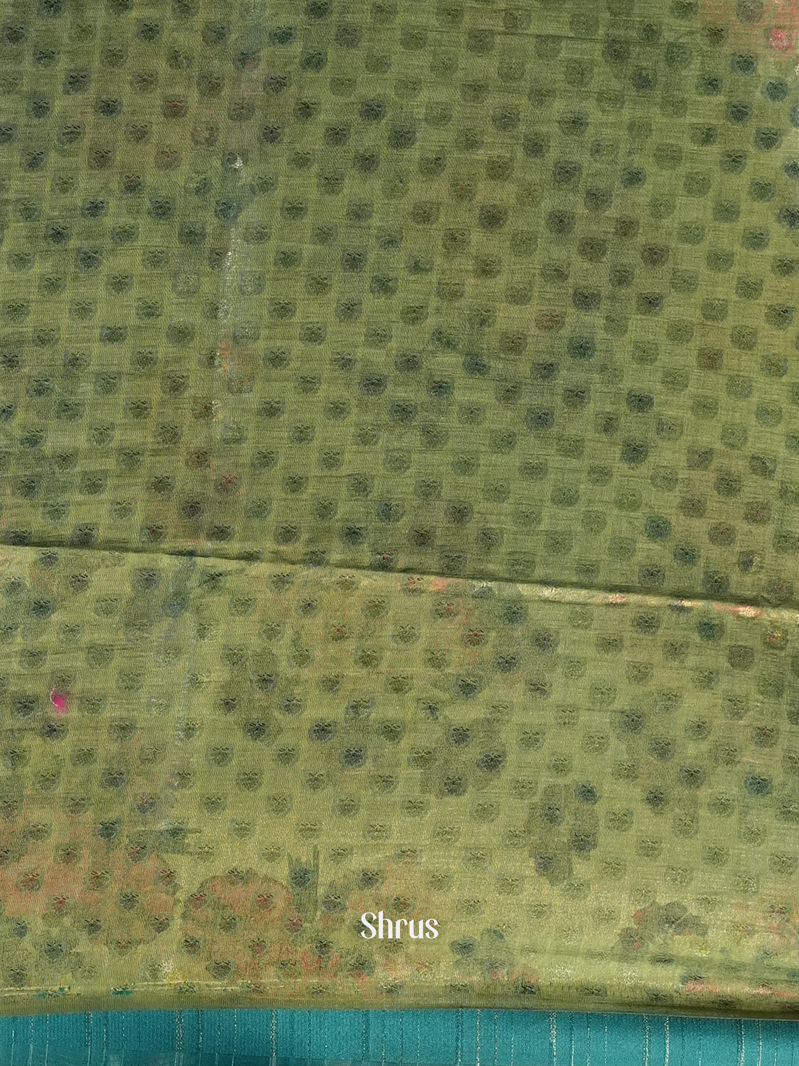 Green - Semi Organza Saree - Shop on Shrus.com