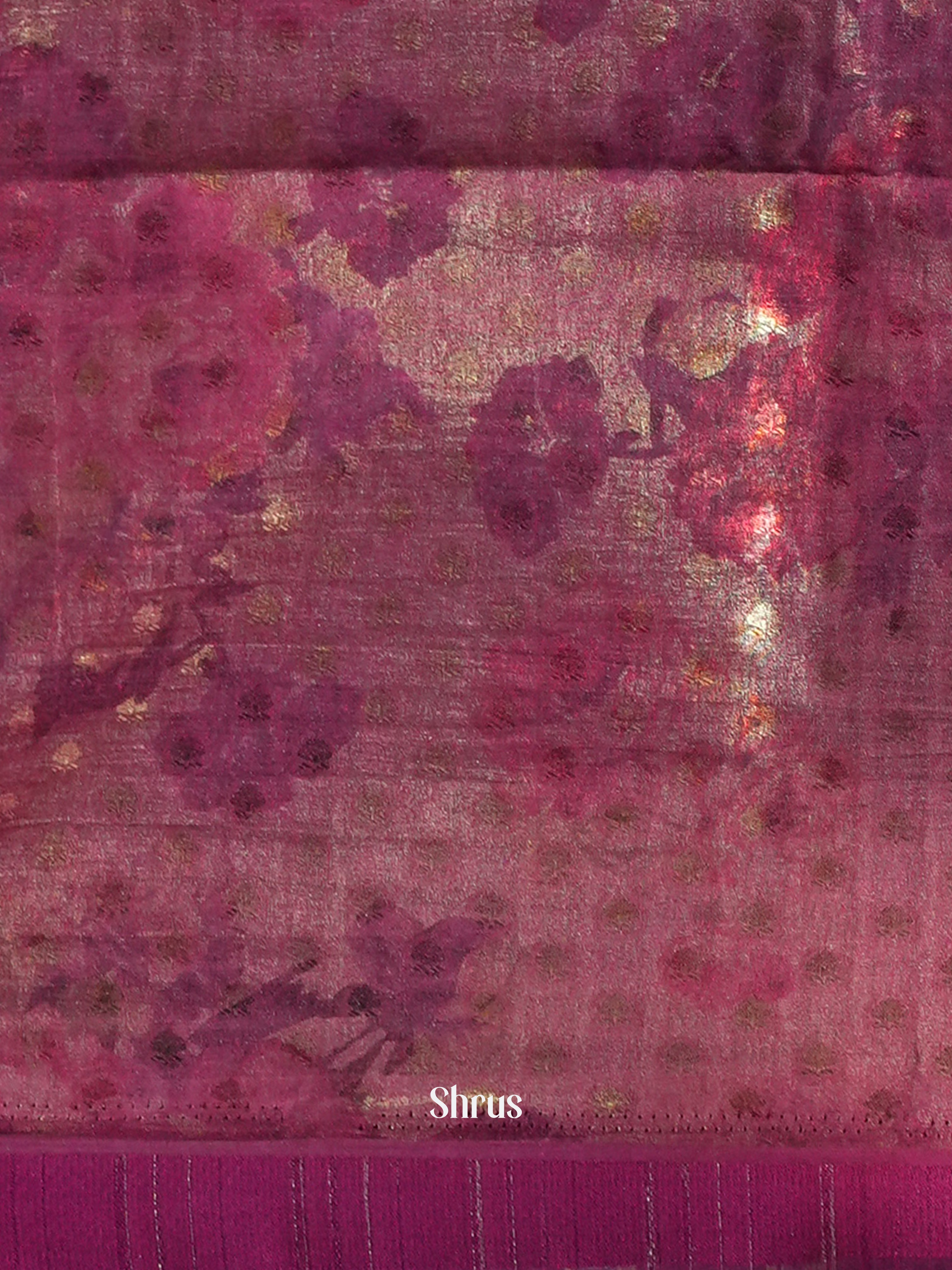 Purple - Semi Organza Saree - Shop on Shrus.com