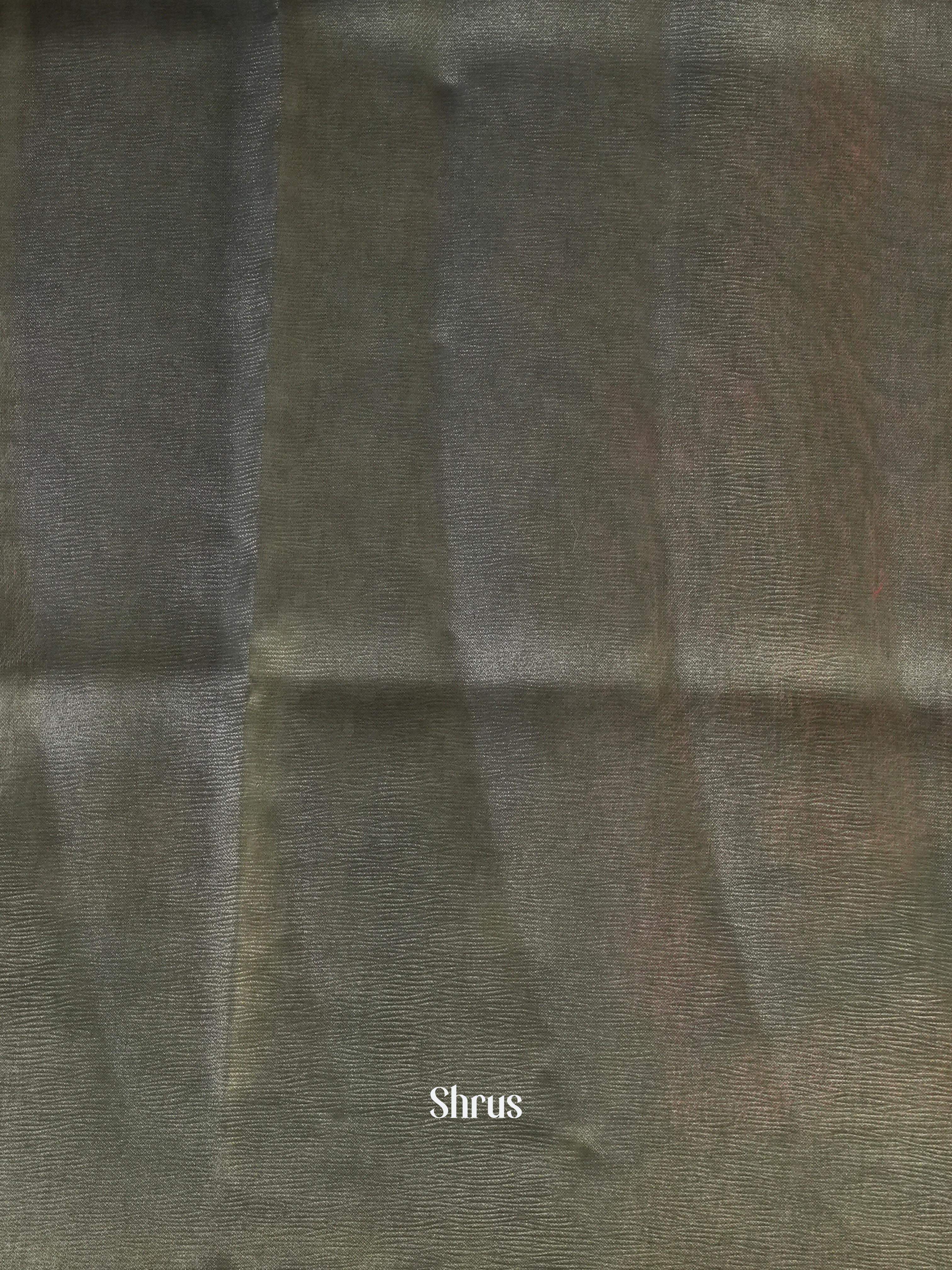 Grey Green - Bamboo silk Saree - Shop on Shrus.com