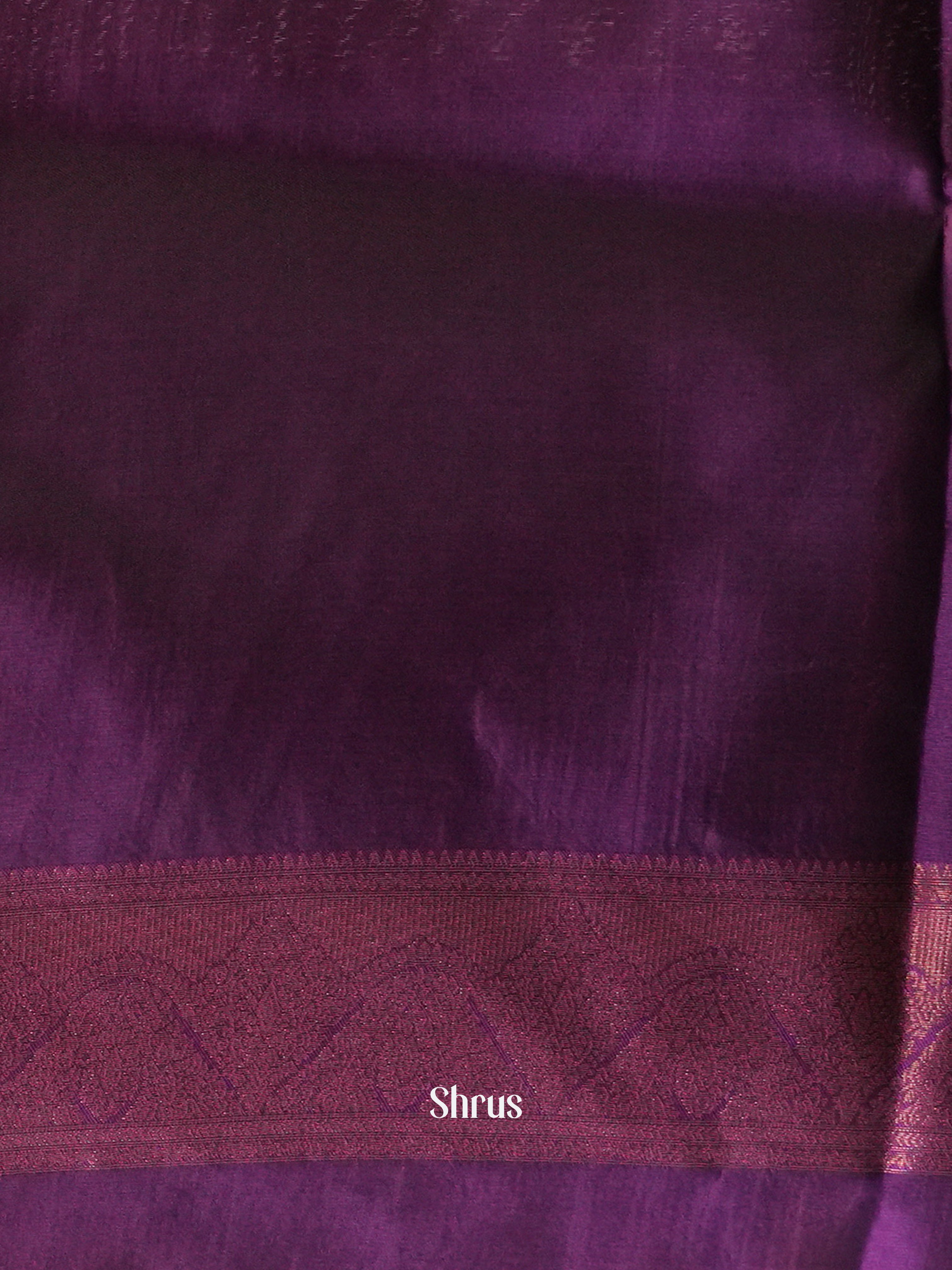 Grey & Purple - Semi Organza Saree - Shop on Shrus.com