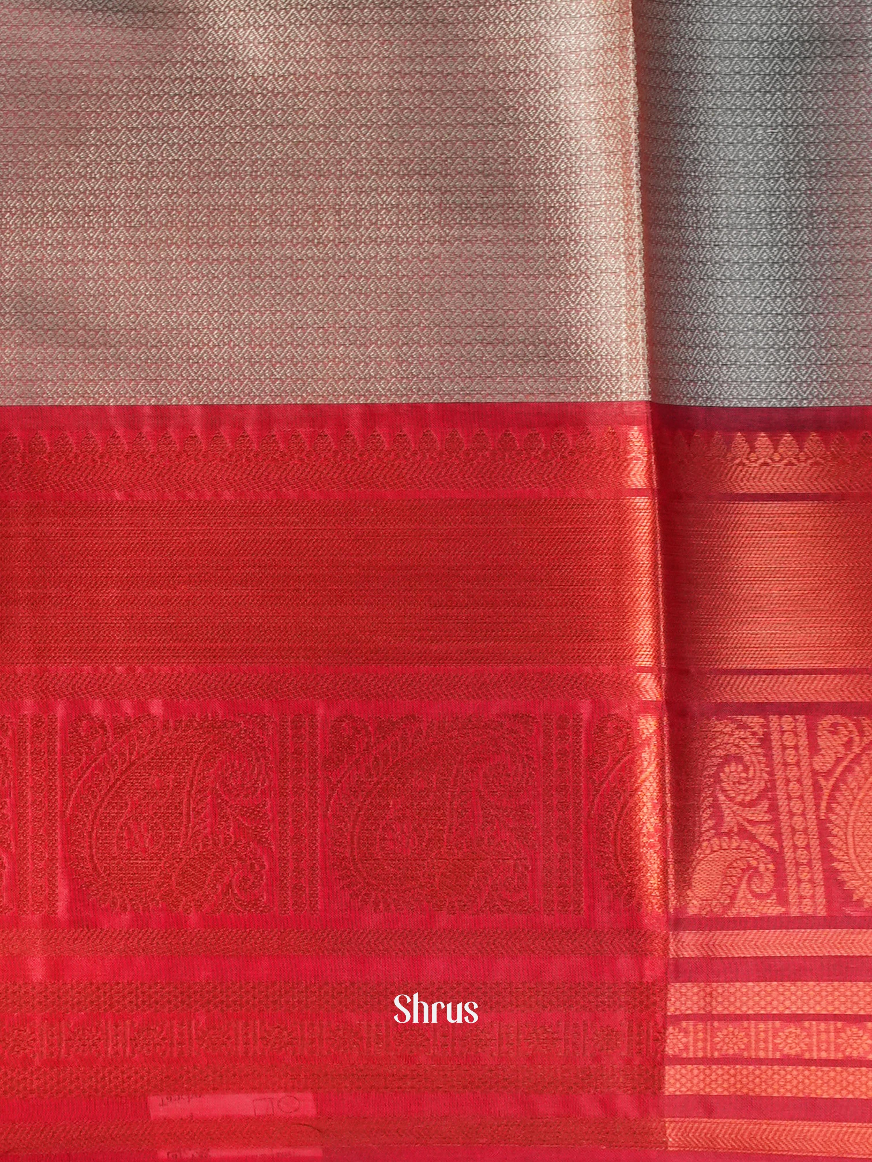Pista Green & Red - Tanchoi Saree - Shop on Shrus.com