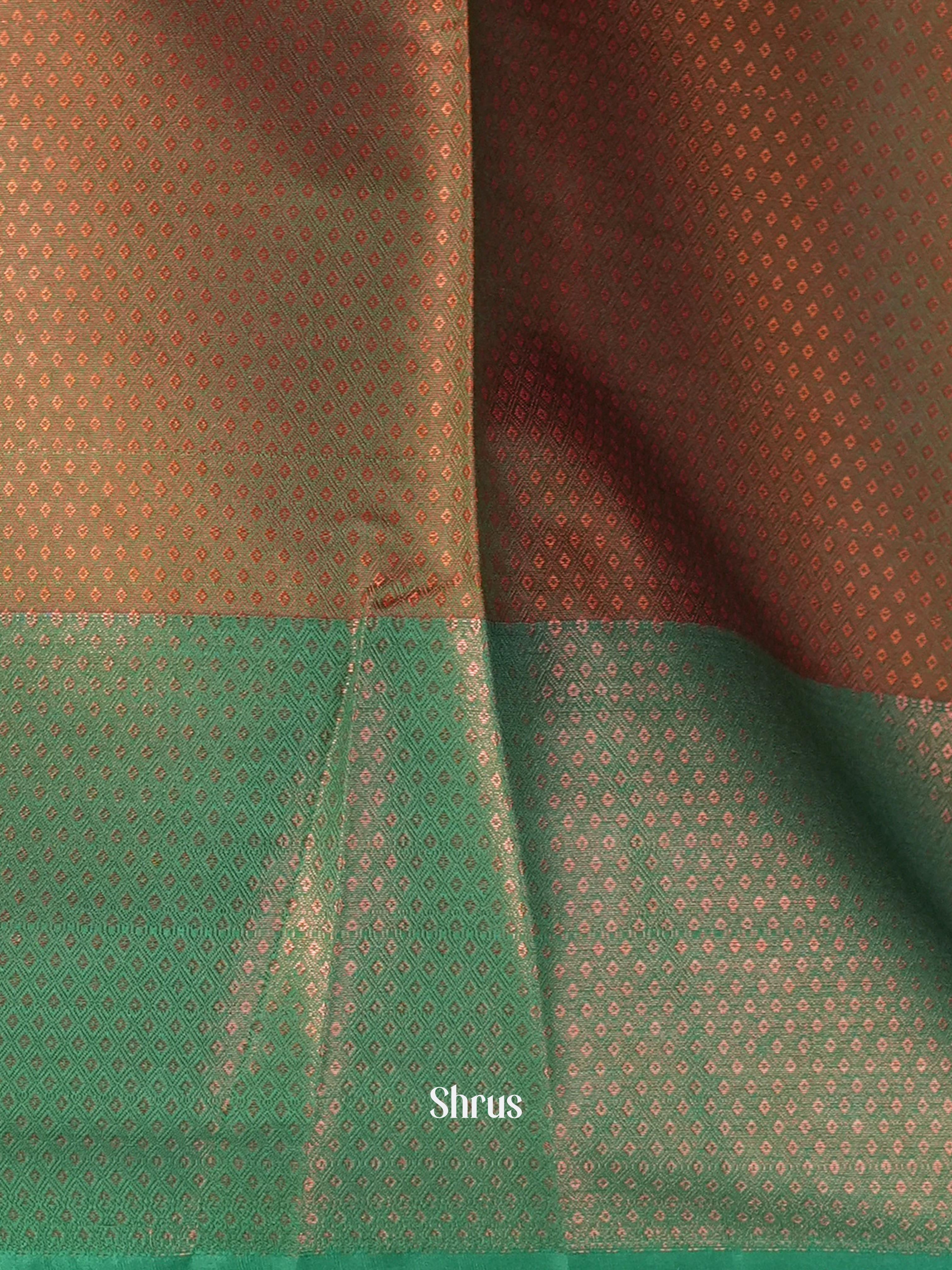 Red & Green - Tanchoi Saree - Shop on Shrus.com