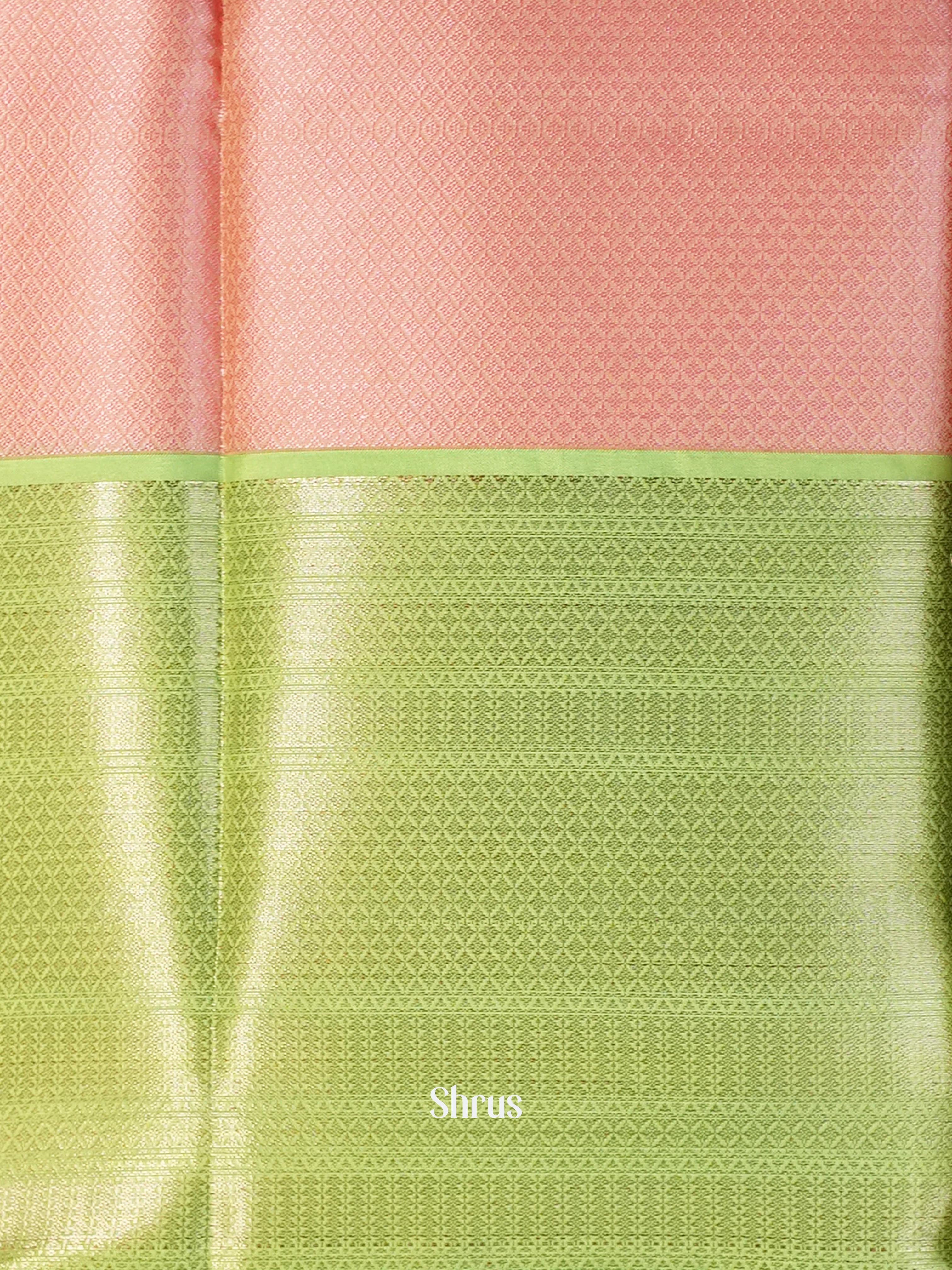 Pink & Green - Tanchoi Saree - Shop on Shrus.com