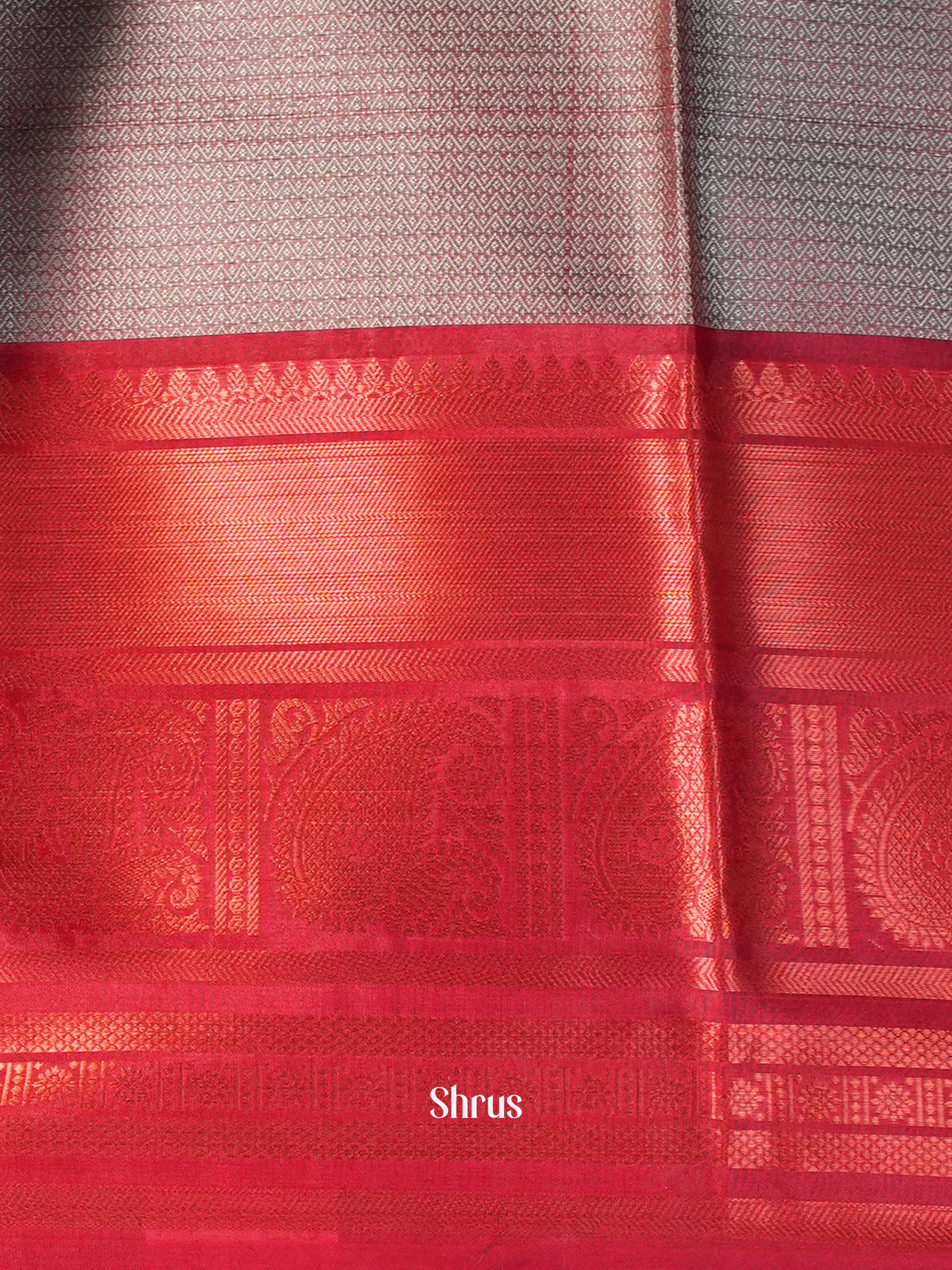 Pastel Green & Red - Tanchoi Saree - Shop on Shrus.com