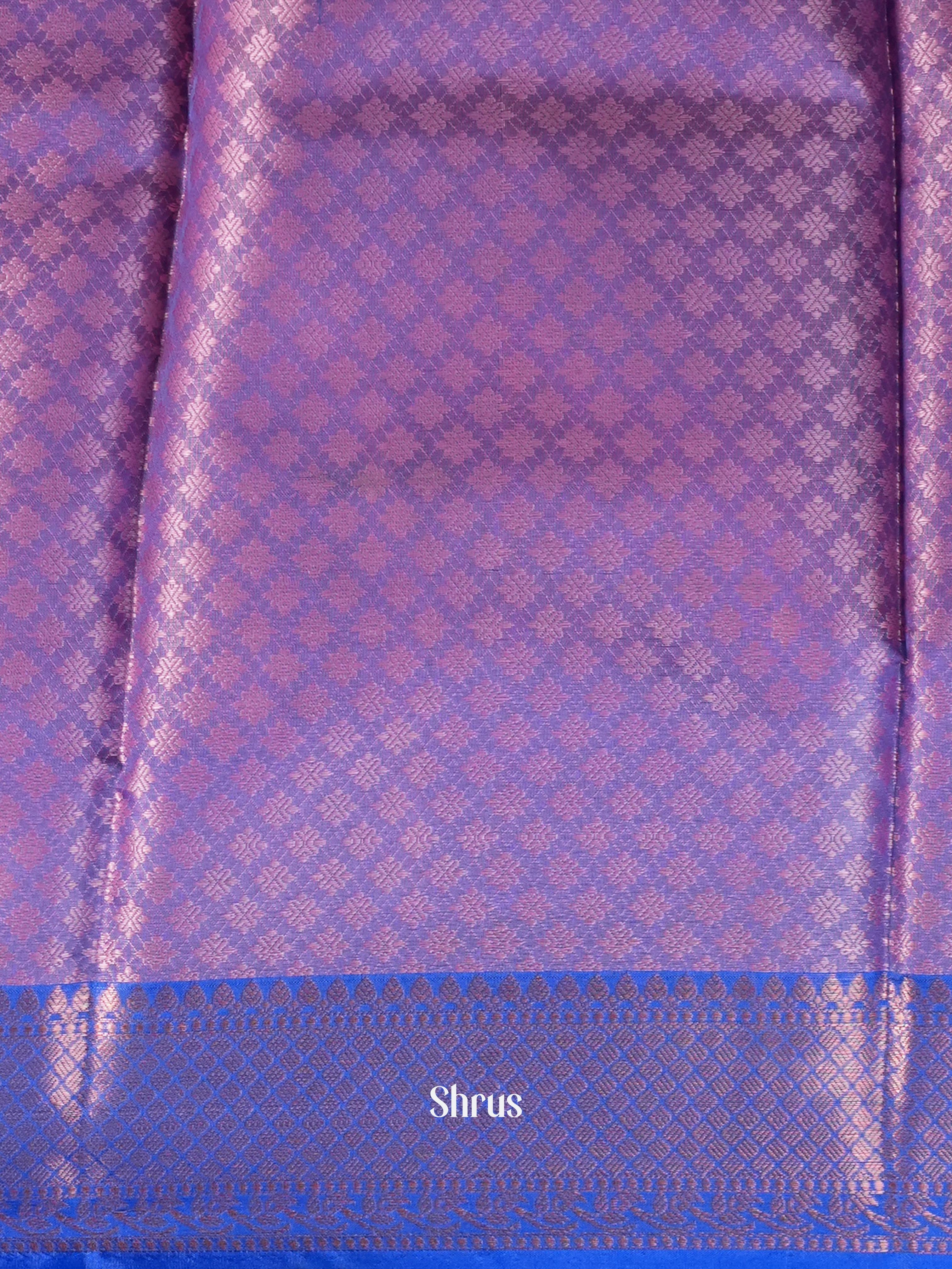 Pink & Blue- Tanchoi Saree - Shop on Shrus.com