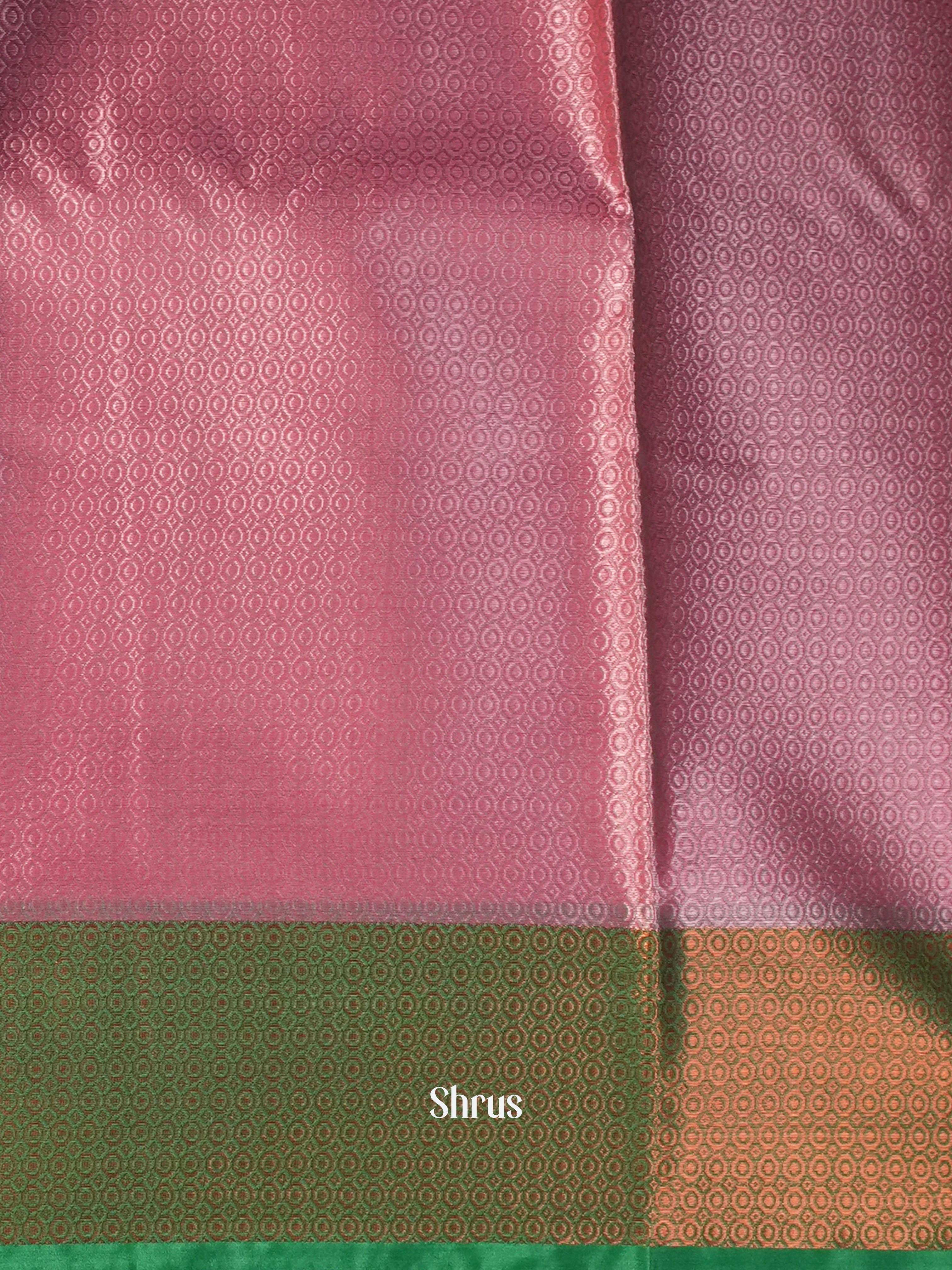 Pink & Green - Tanchoi Saree - Shop on Shrus.com
