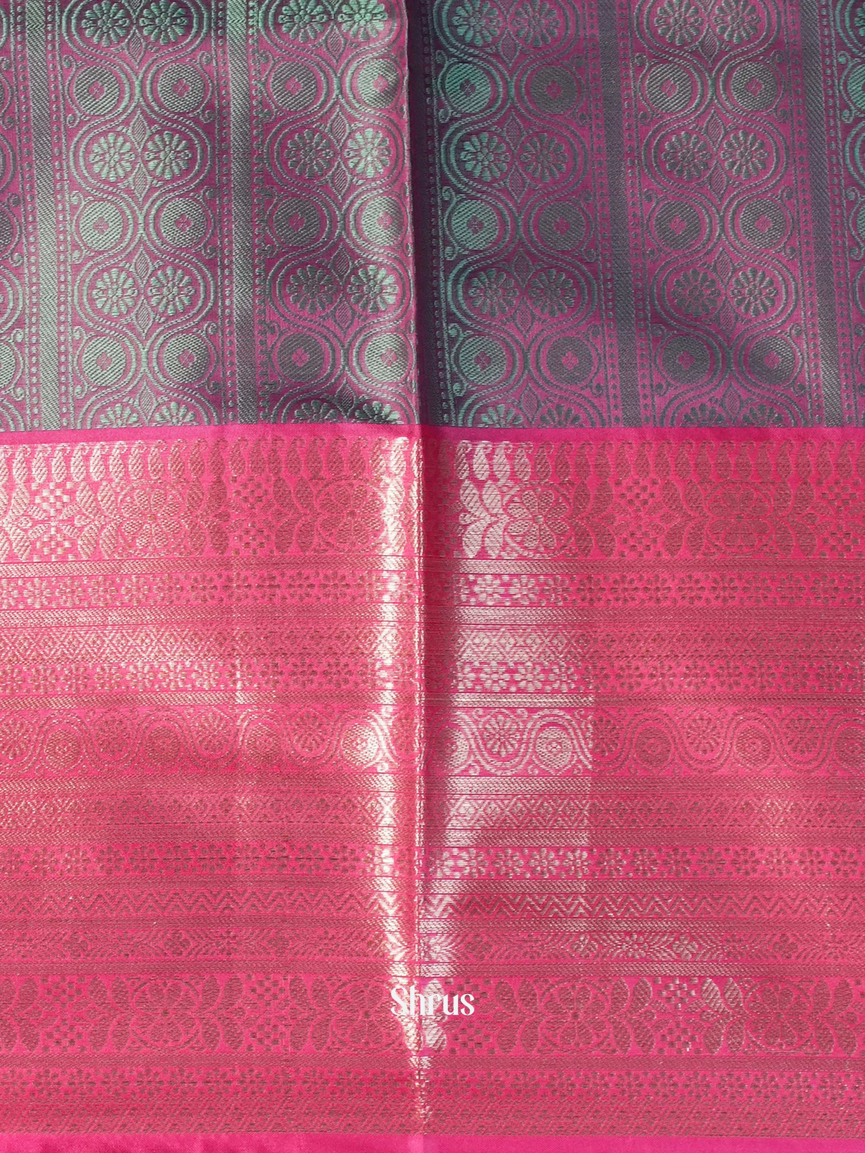 Green & Maroon- Tanchoi Saree - Shop on Shrus.com