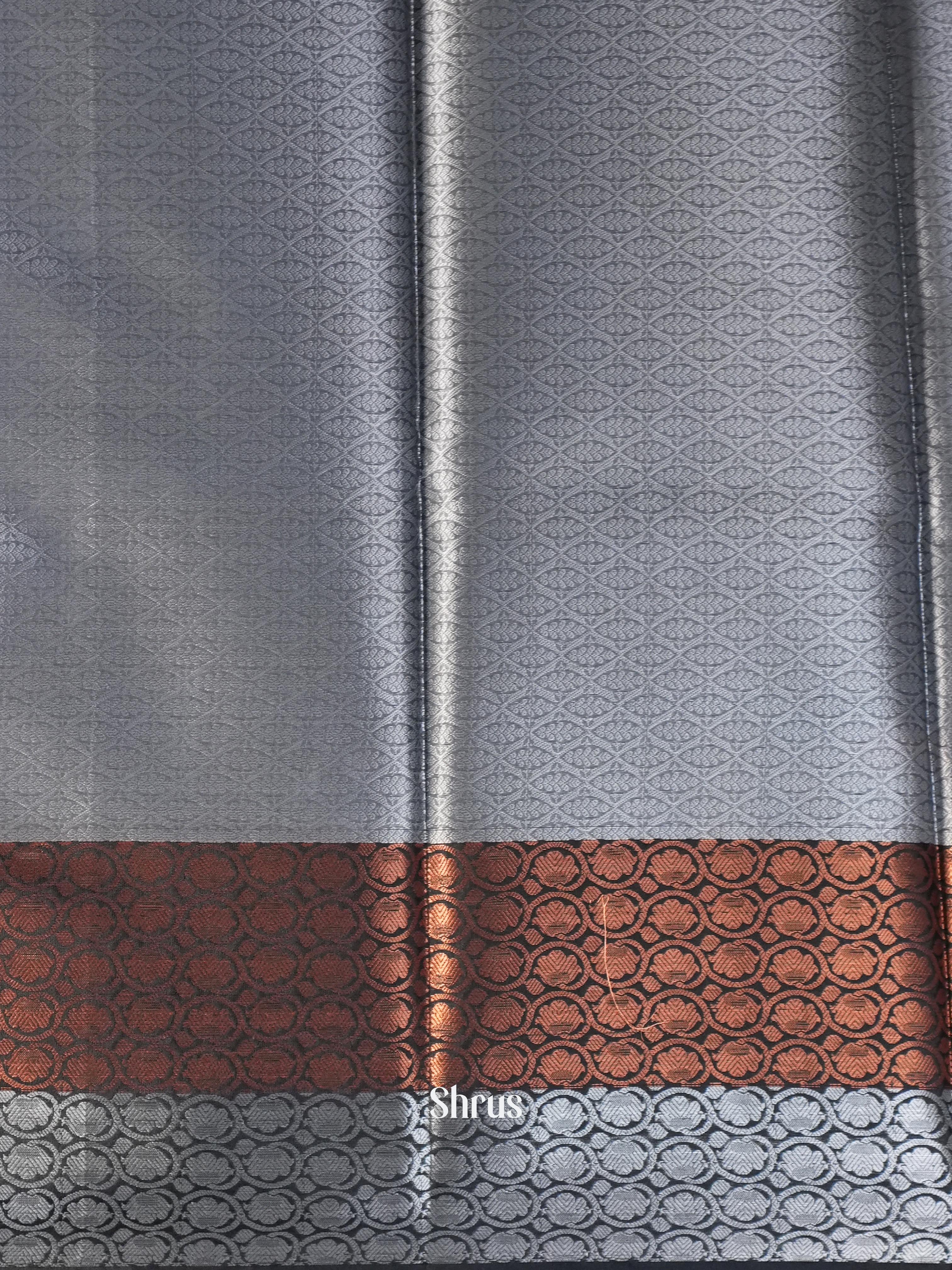 Baby Pink & Brown - Tanchoi Saree - Shop on Shrus.com